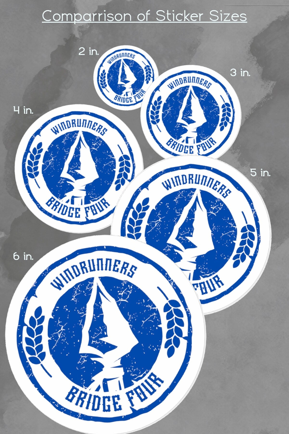 Bridge Four Stormlight Archive Sticker - Honor's Elite Warriors, Windrunners, Waterproof Sticker, Cosmere Gift, Waterbottle Sticker