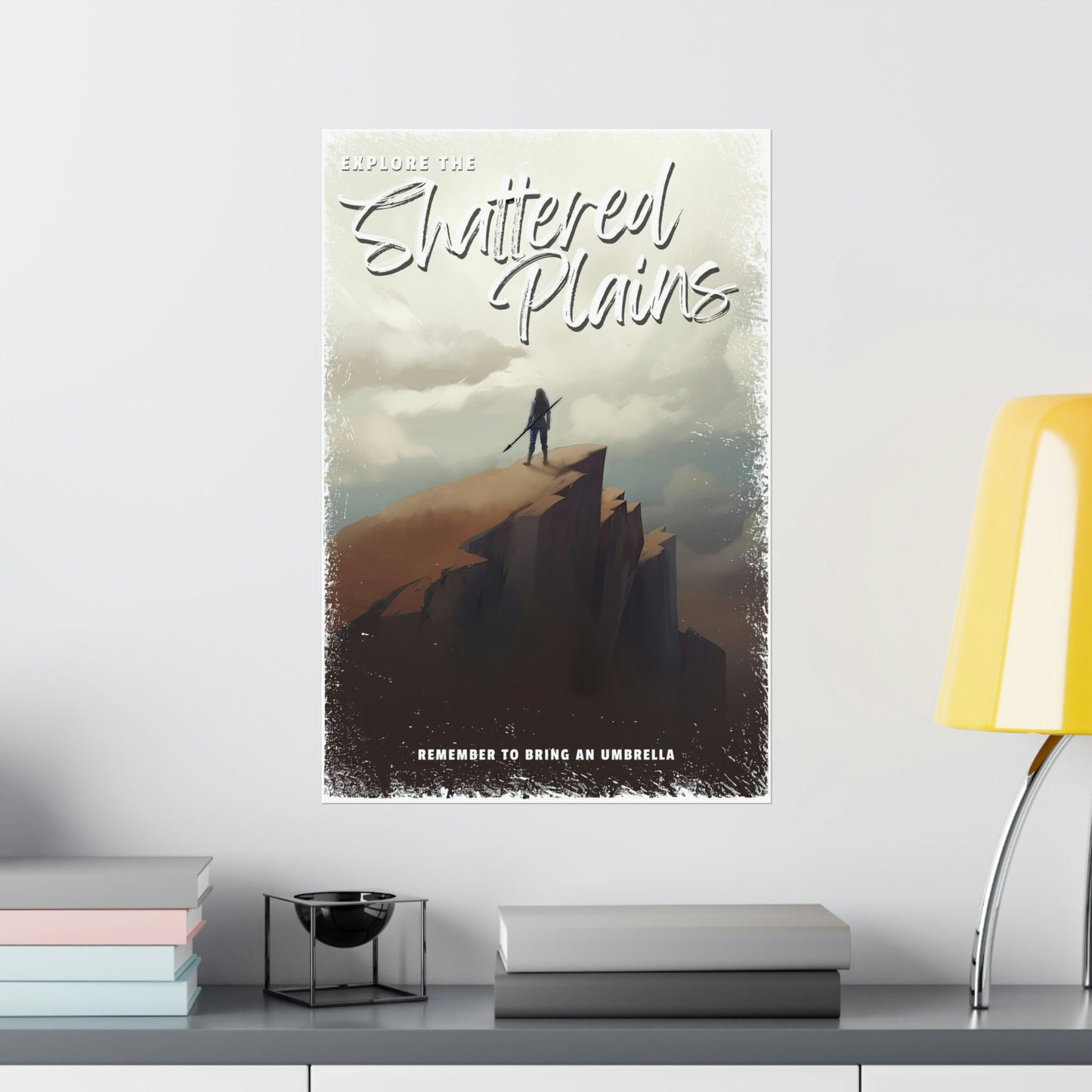 Shattered Plains Travel Poster, Brandon Sanderson's Stormlight Archive / Cosmere, plateau, physical poster, various sizes