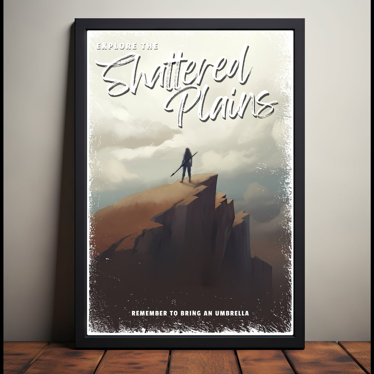 Shattered Plains Travel Poster, Brandon Sanderson's Stormlight Archive / Cosmere, plateau, physical poster, various sizes