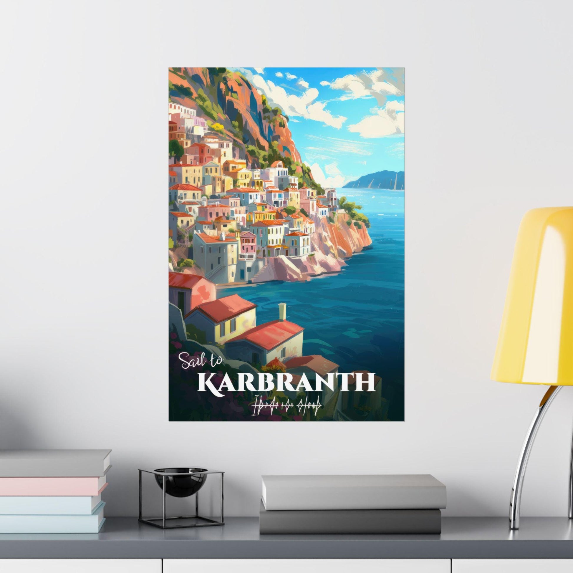 Sail to Karbranth Travel Poster, City of Bells, Fantasy Fanart, Roshar, Brandon Sanderson's Stormlight Archive / Cosmere, physical poster