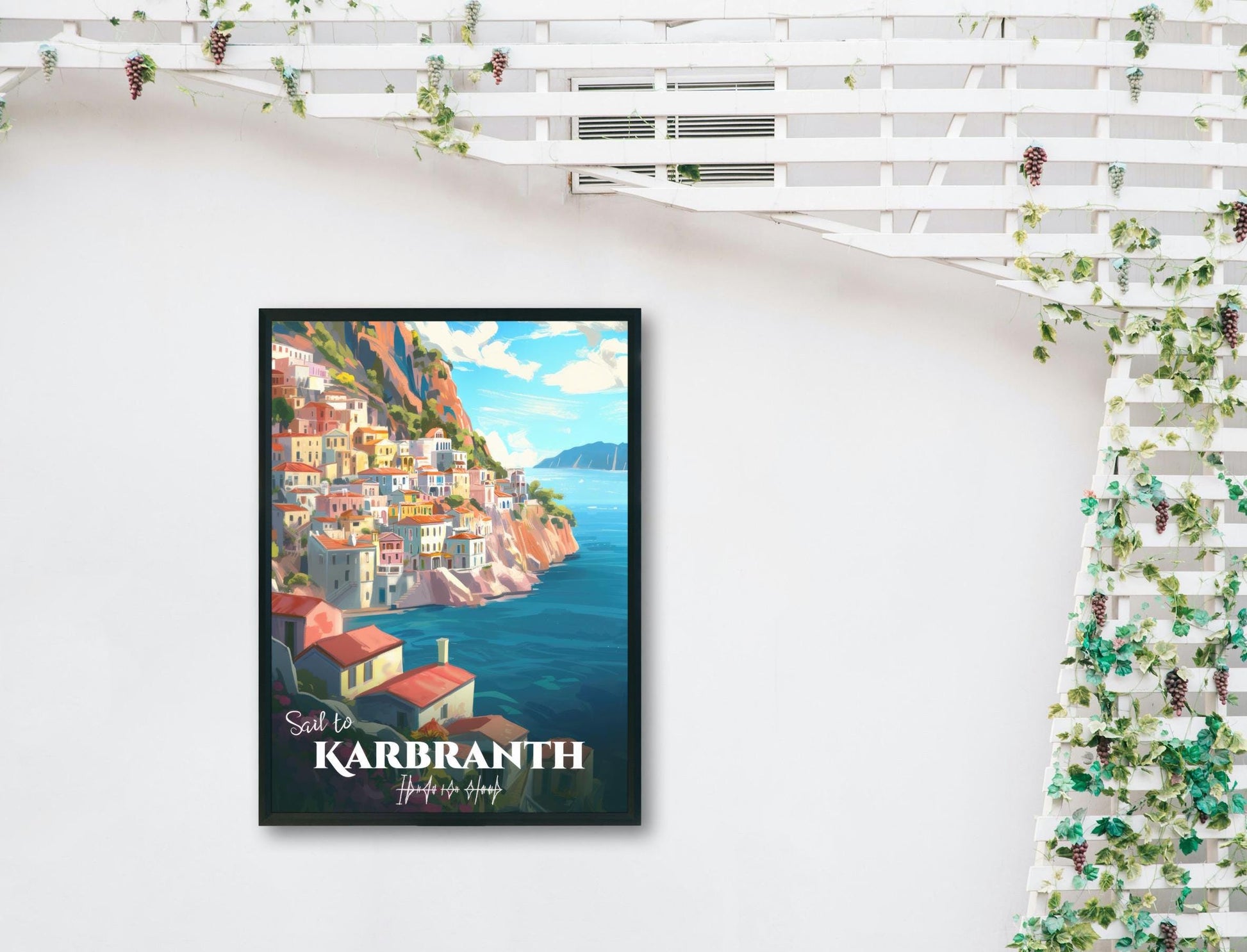 Sail to Karbranth Travel Poster, City of Bells, Fantasy Fanart, Roshar, Brandon Sanderson's Stormlight Archive / Cosmere, physical poster