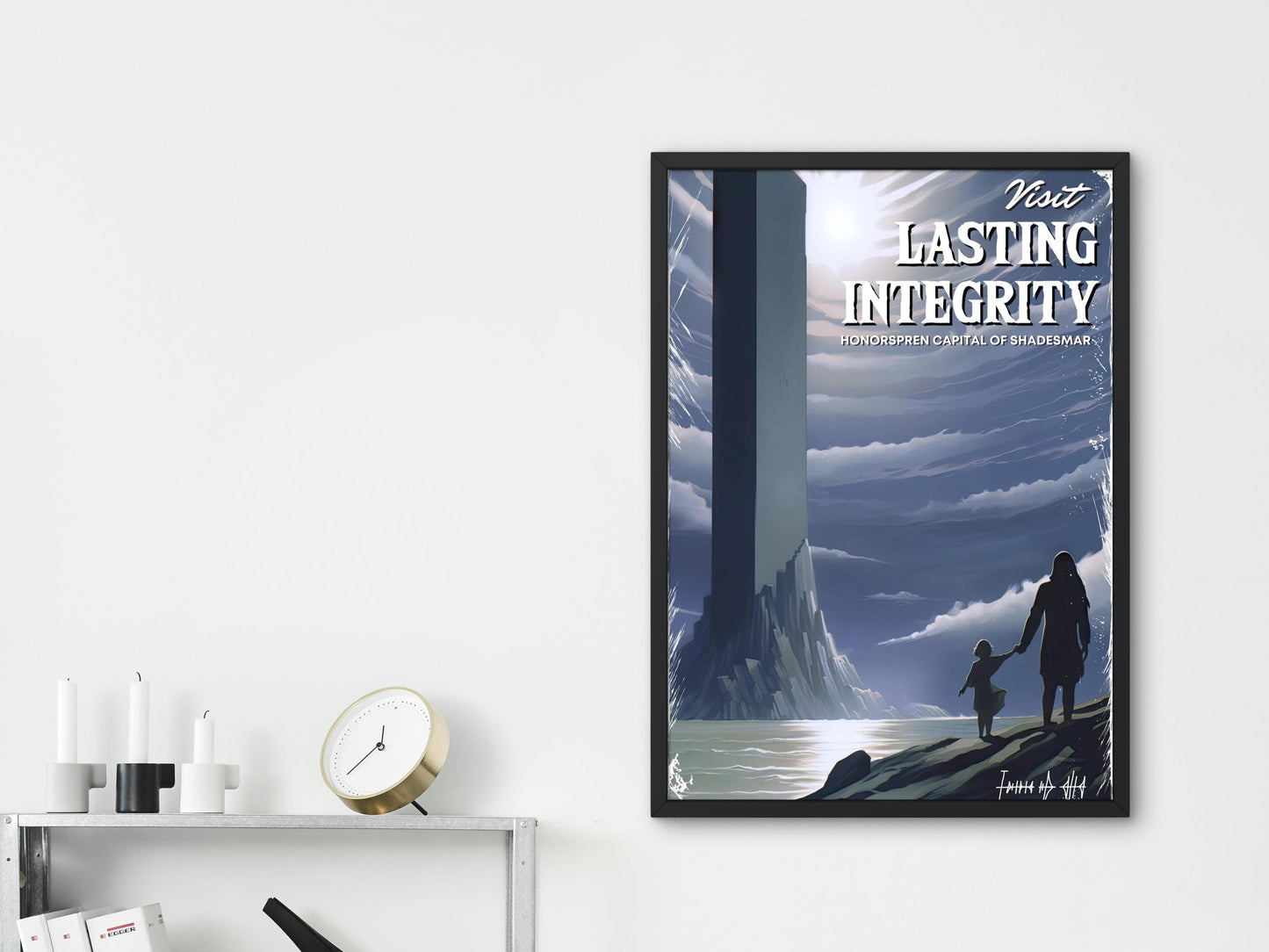 Lasting Integrity Travel Poster, Honorspren Capital of Shadesmar, Brandon Sanderson's Stormlight Archive / Cosmere, physical poster