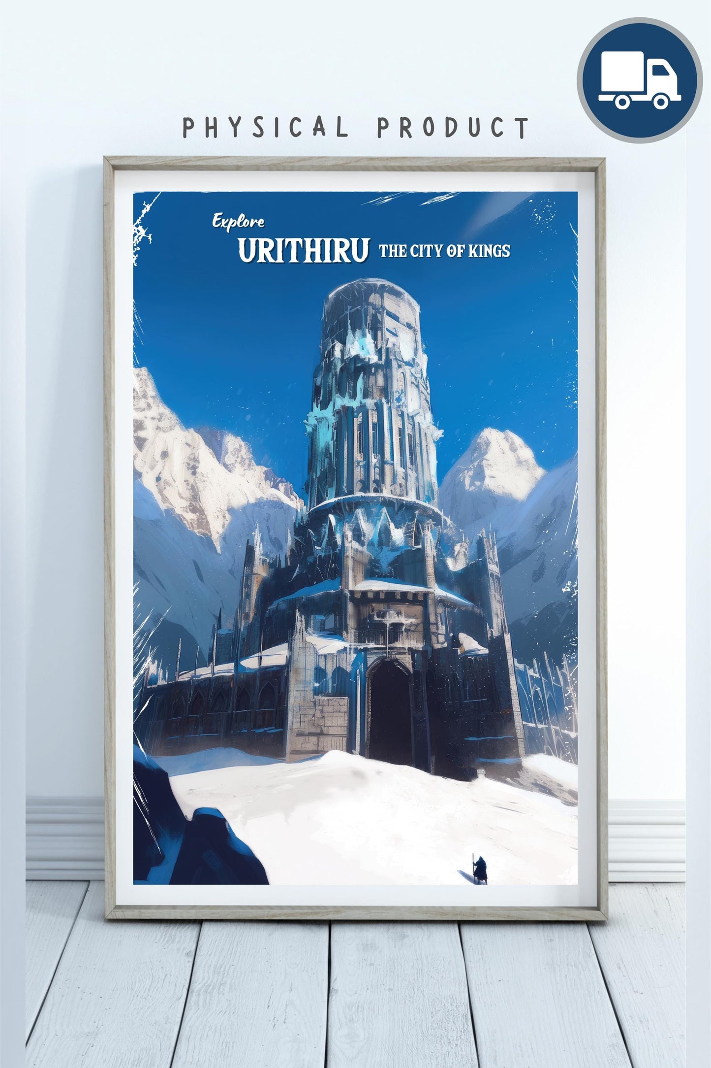 Urithiru Travel Poster, The City of Kings, Fantasy Concept Art, Bookish Gift, The Way of Kings, Stormlight Archive, SLA, Physical Poster