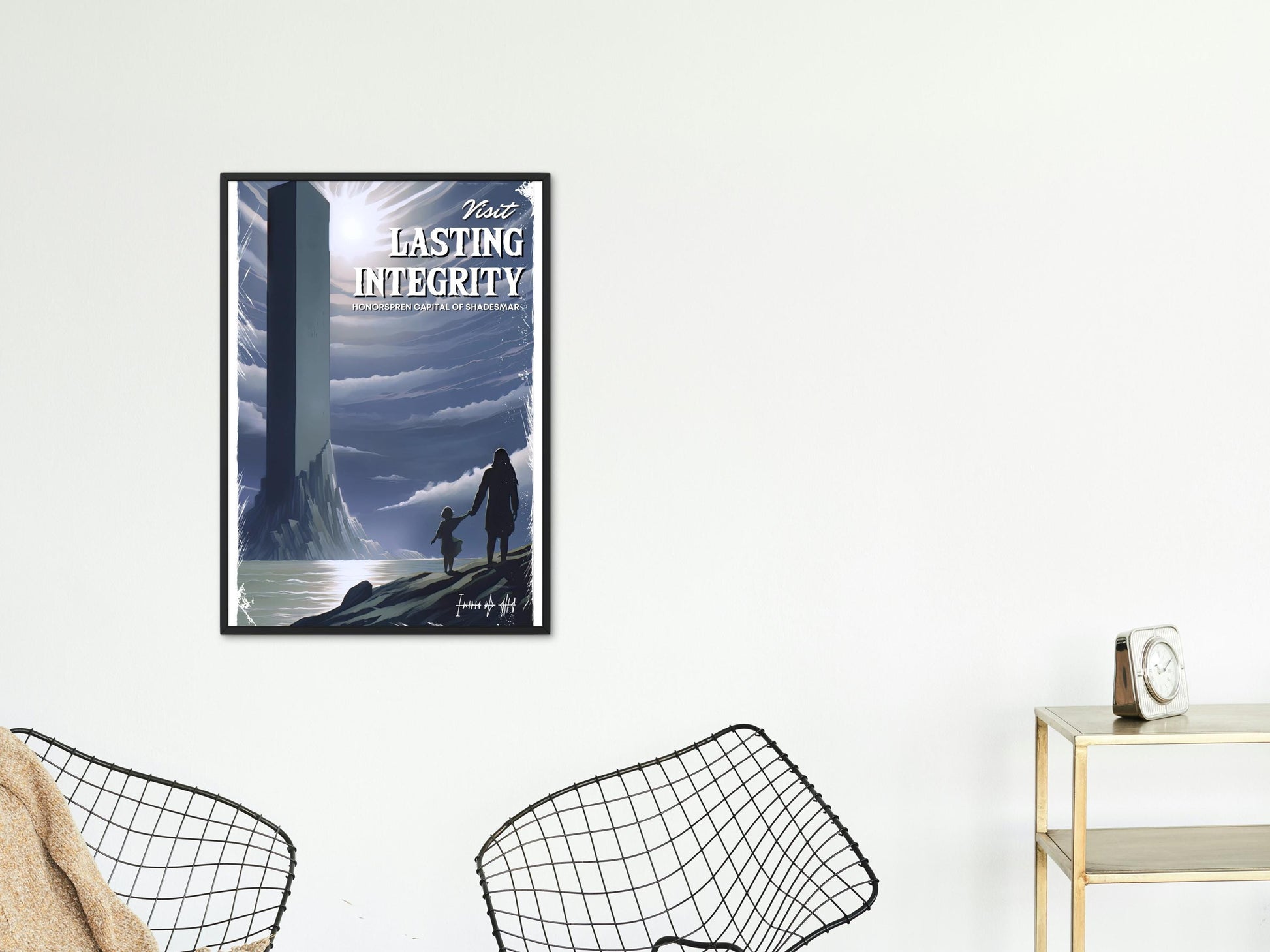 Lasting Integrity Travel Poster, Honorspren Capital of Shadesmar, Brandon Sanderson's Stormlight Archive / Cosmere, physical poster