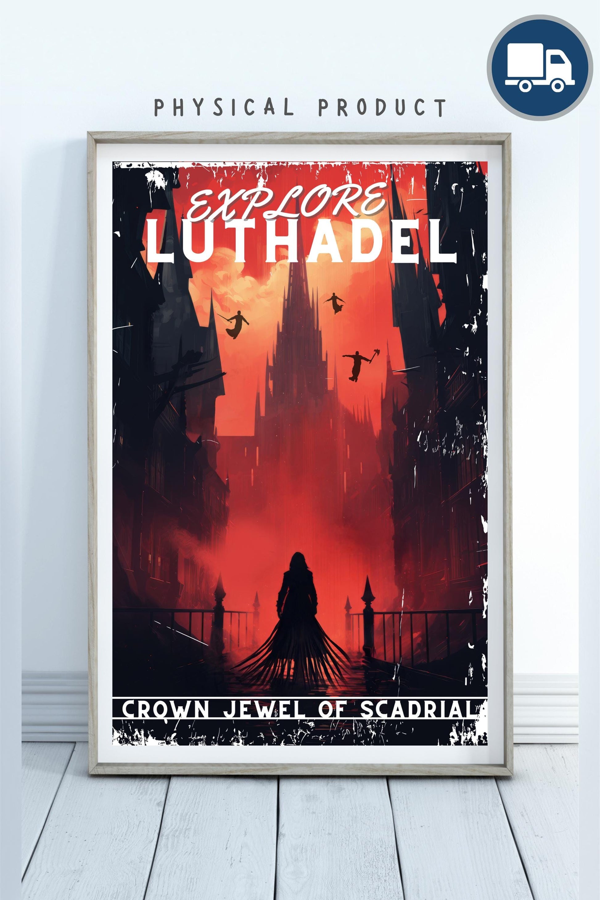 Luthadel Travel Poster, Scadrial, Brandon Sanderson's Mistborn book series, Cosmere, physical poster, various sizes