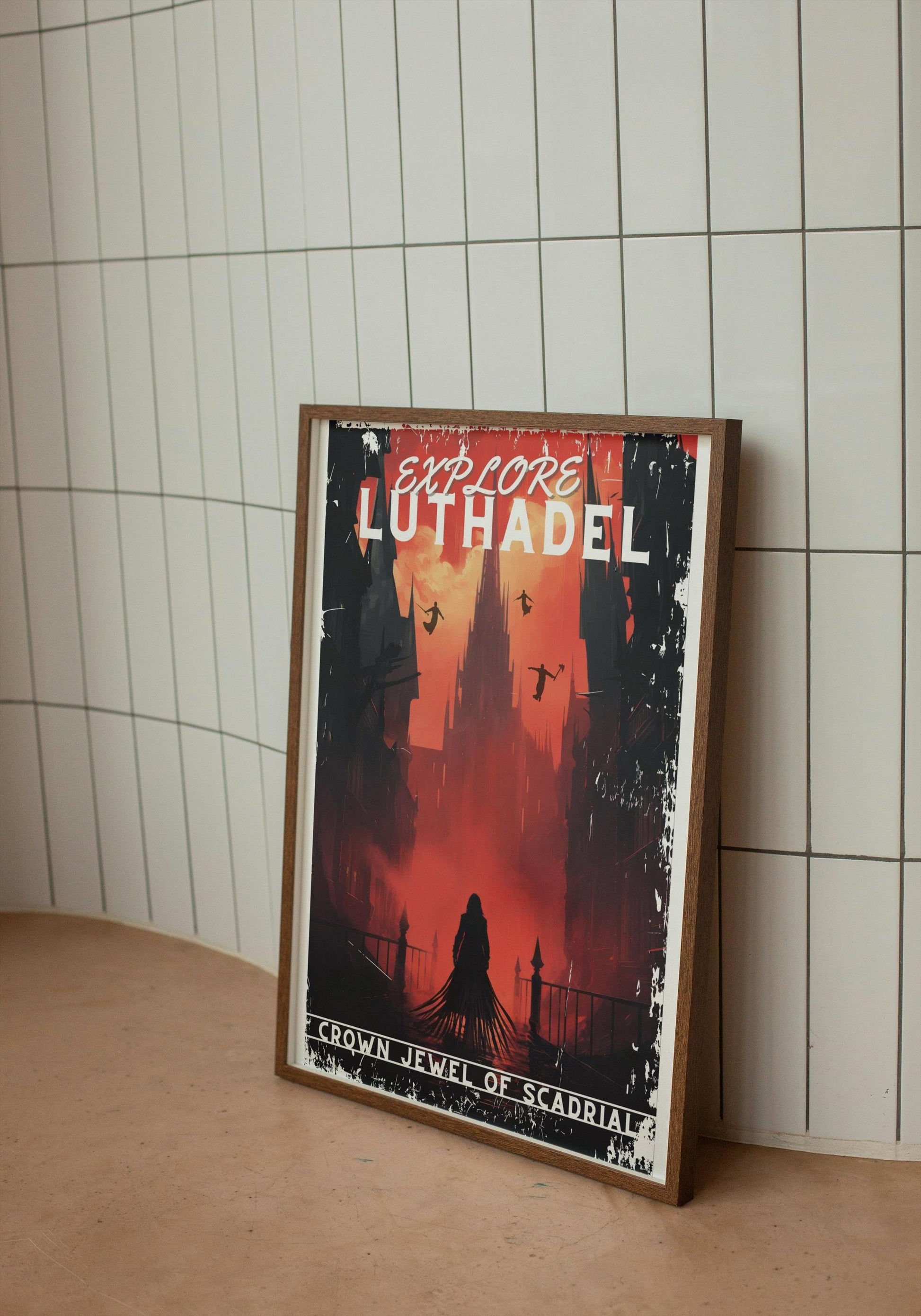 Luthadel Travel Poster, Scadrial, Brandon Sanderson's Mistborn book series, Cosmere, physical poster, various sizes