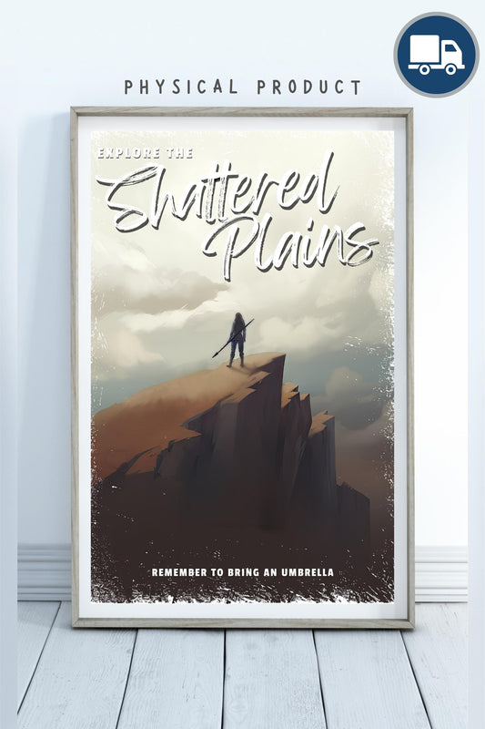 Shattered Plains Travel Poster, Brandon Sanderson's Stormlight Archive / Cosmere, plateau, physical poster, various sizes