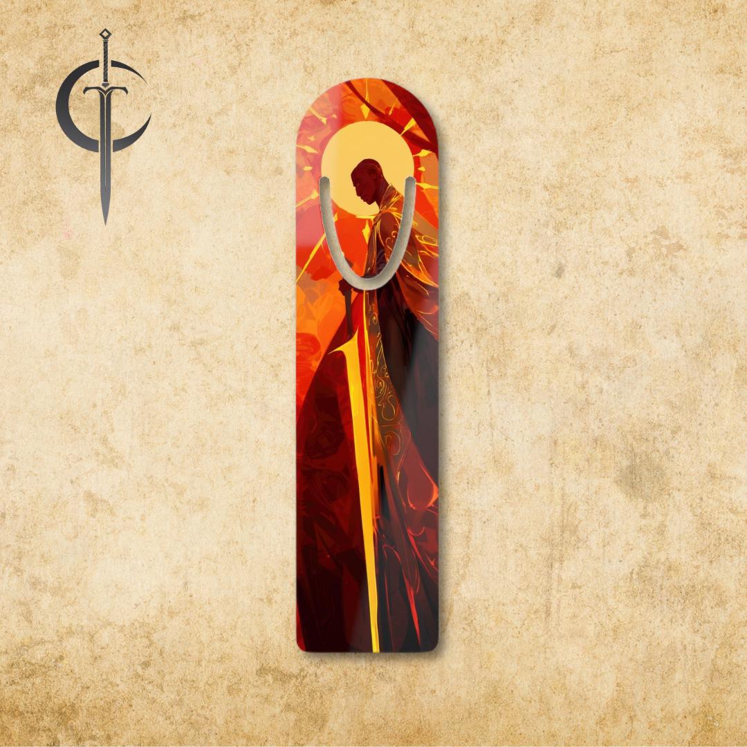 The Sunlit Man Bookmark, Inspired by Brandon Sanderson, Art Collection, Sun Sword, Metal Bookmark, Cosmere Inspired Fan Art