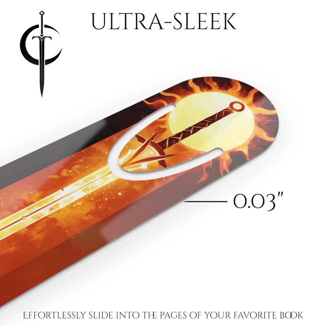 The Sunlit Man Bookmark, Inspired by Brandon Sanderson, Art Collection, Sun Sword, Metal Bookmark, Cosmere Inspired Fan Art