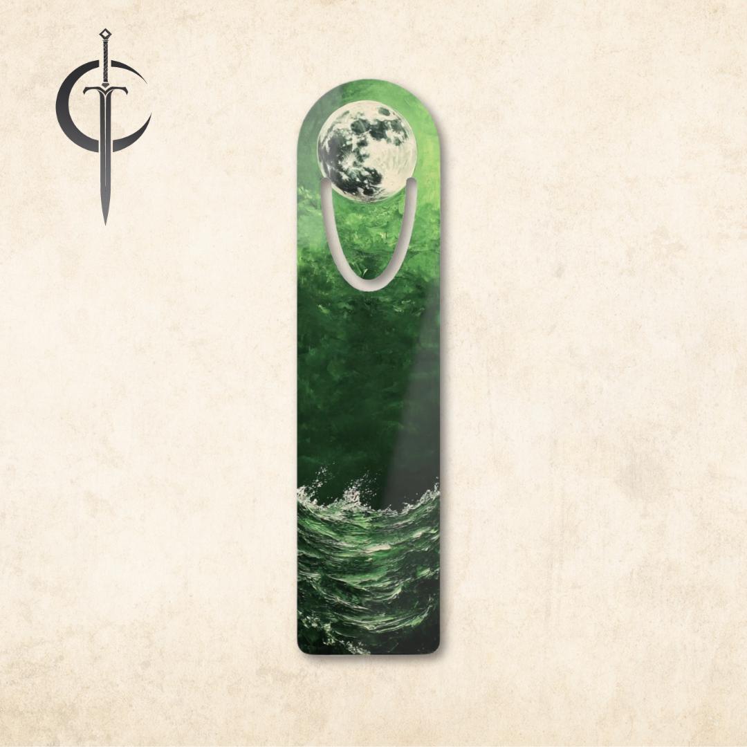 Tress Emerald Sea Bookmarks, Crimson Sea, Midnight Sea, Cosmere Inspired Fan Art, Metal Bookmark.