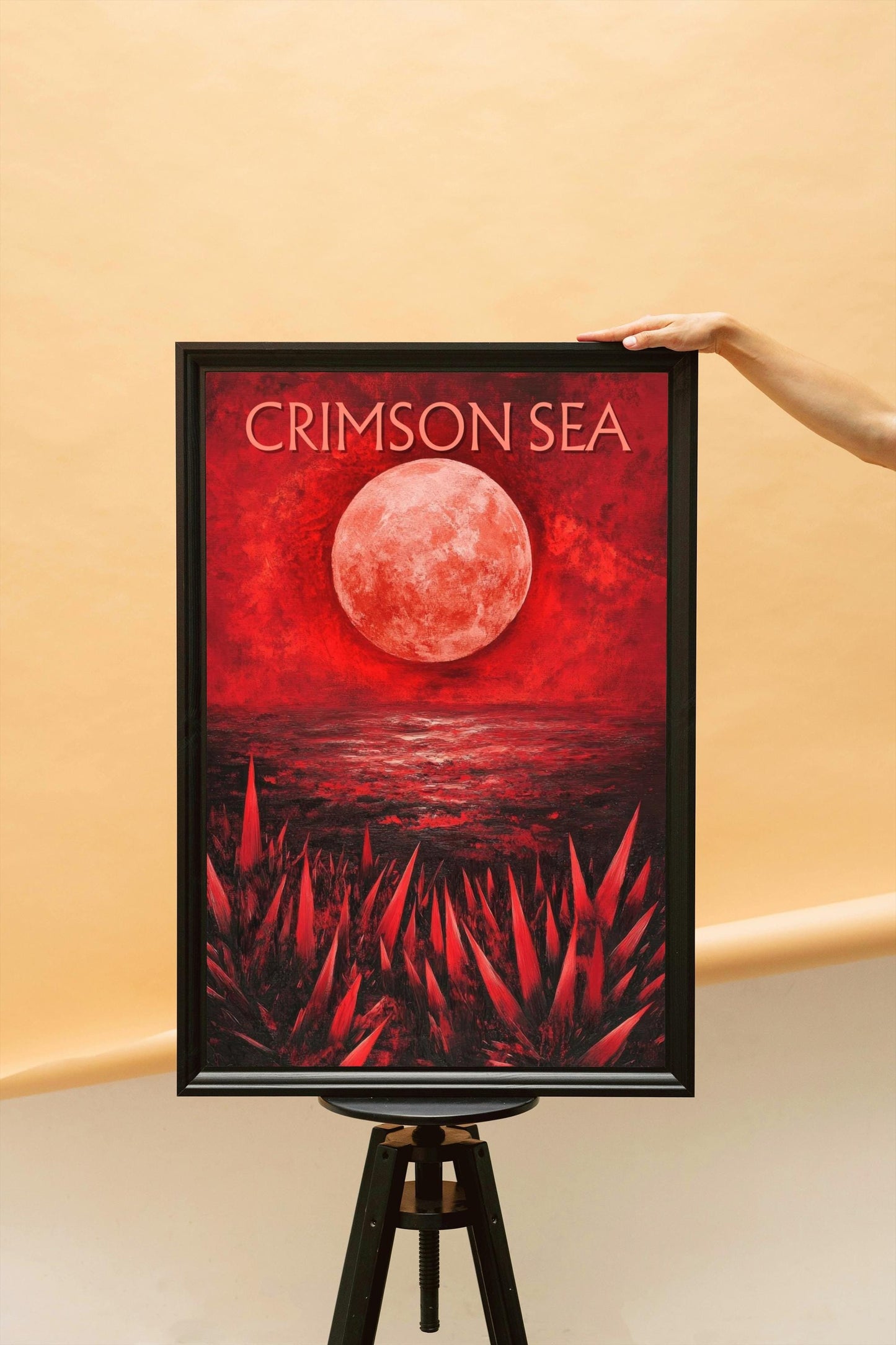 The Crimson Sea Poster, Inspired by Brandon Sanderson's Book Tress of The Emerald Sea / Cosmere, physical poster