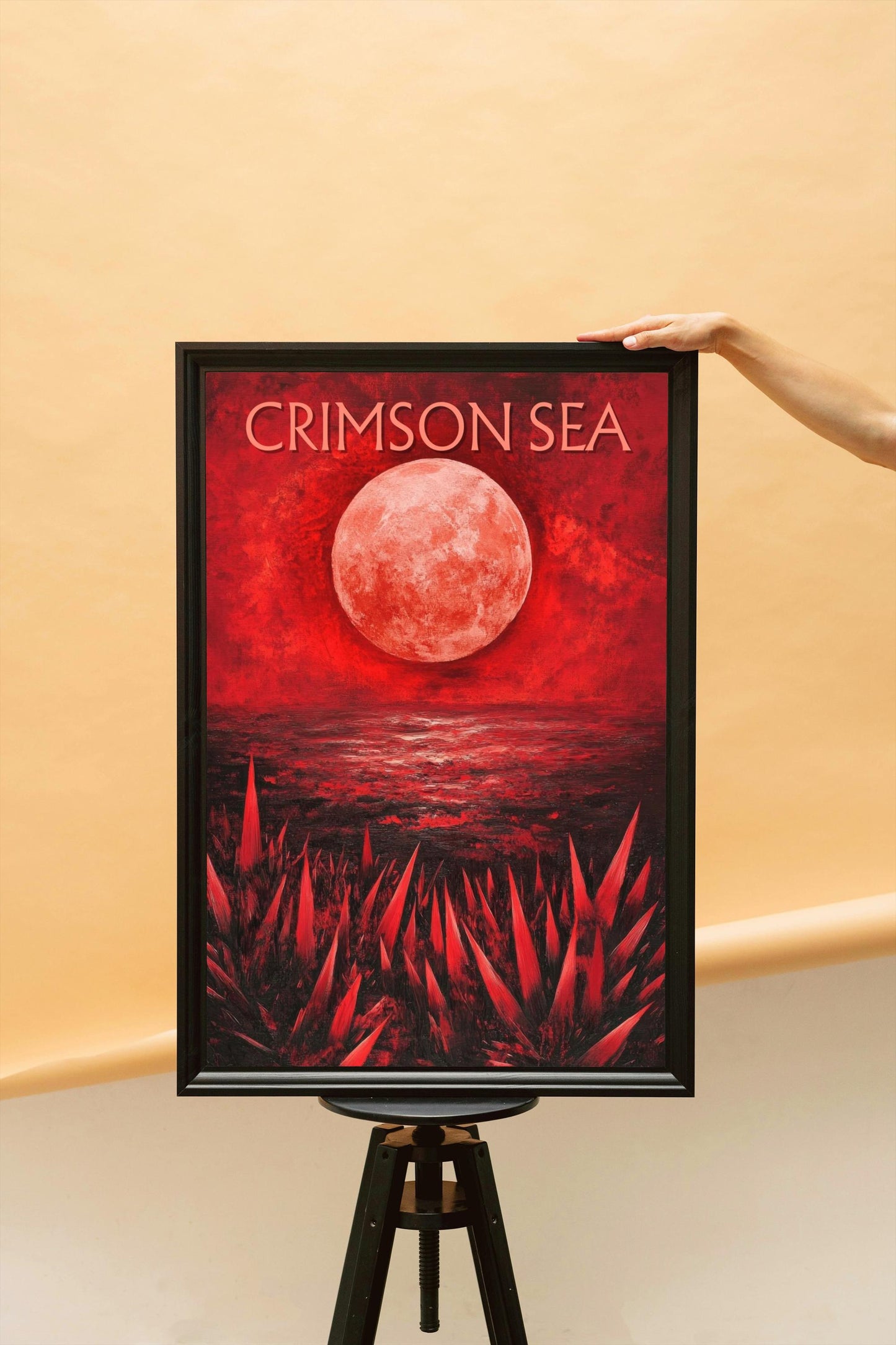 The Crimson Sea Poster, Inspired by Brandon Sanderson's Book Tress of The Emerald Sea / Cosmere, Digital Download