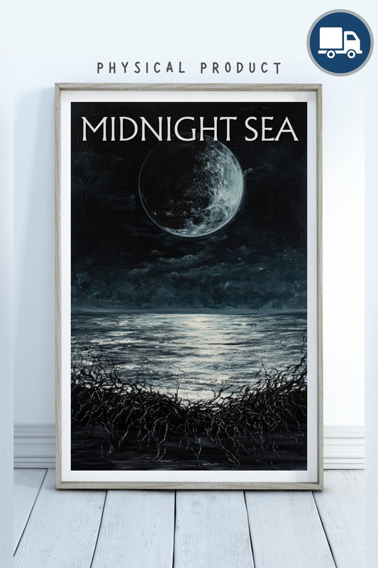 Midnight Sea Poster, Inspired by Brandon Sanderson's Book Tress of The Emerald Sea / Cosmere, Physical Poster