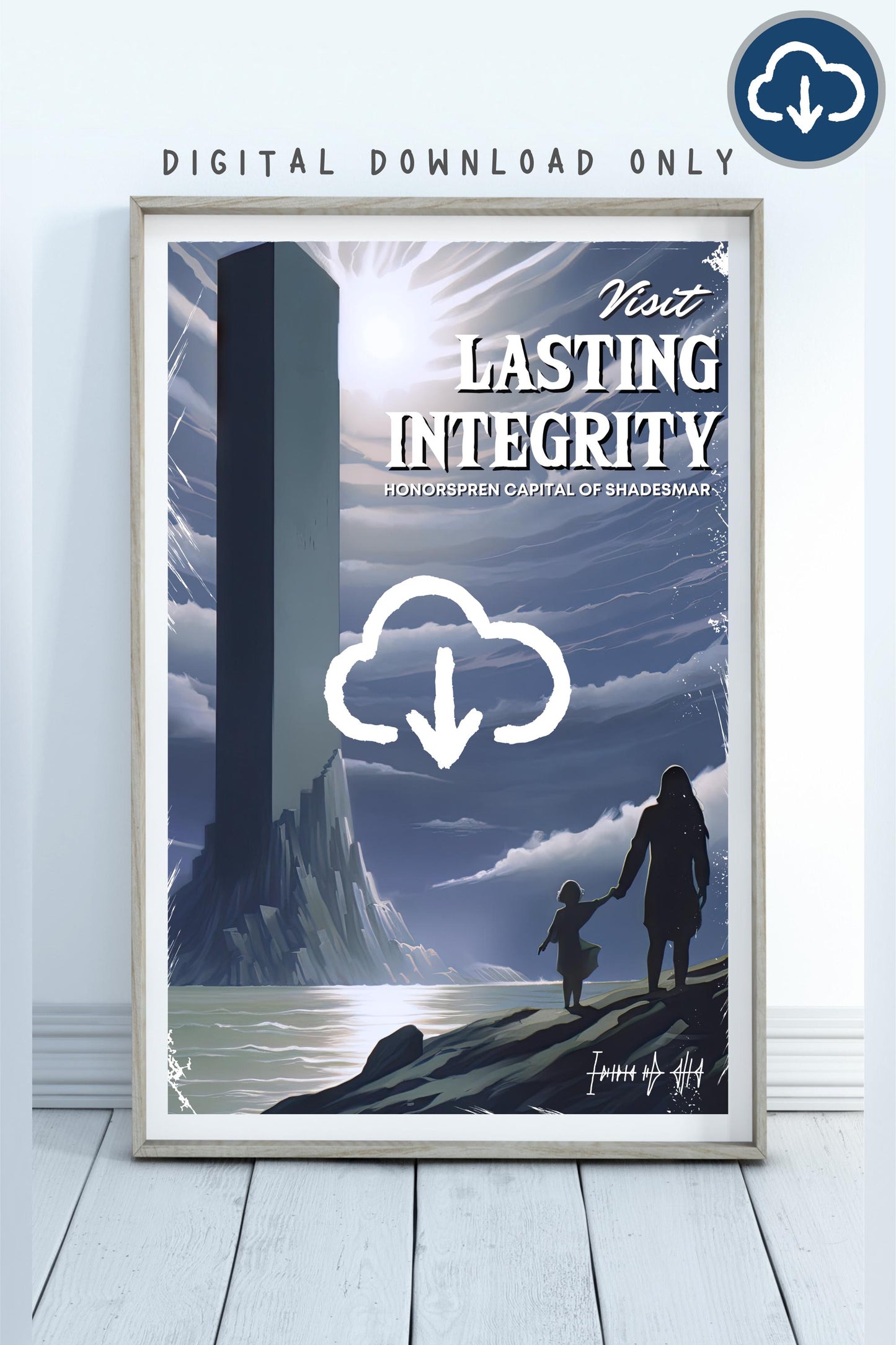 Lasting Integrity Travel Poster, Shadesmar, Brandon Sanderson's Stormlight Archive / Cosmere, Digital Download