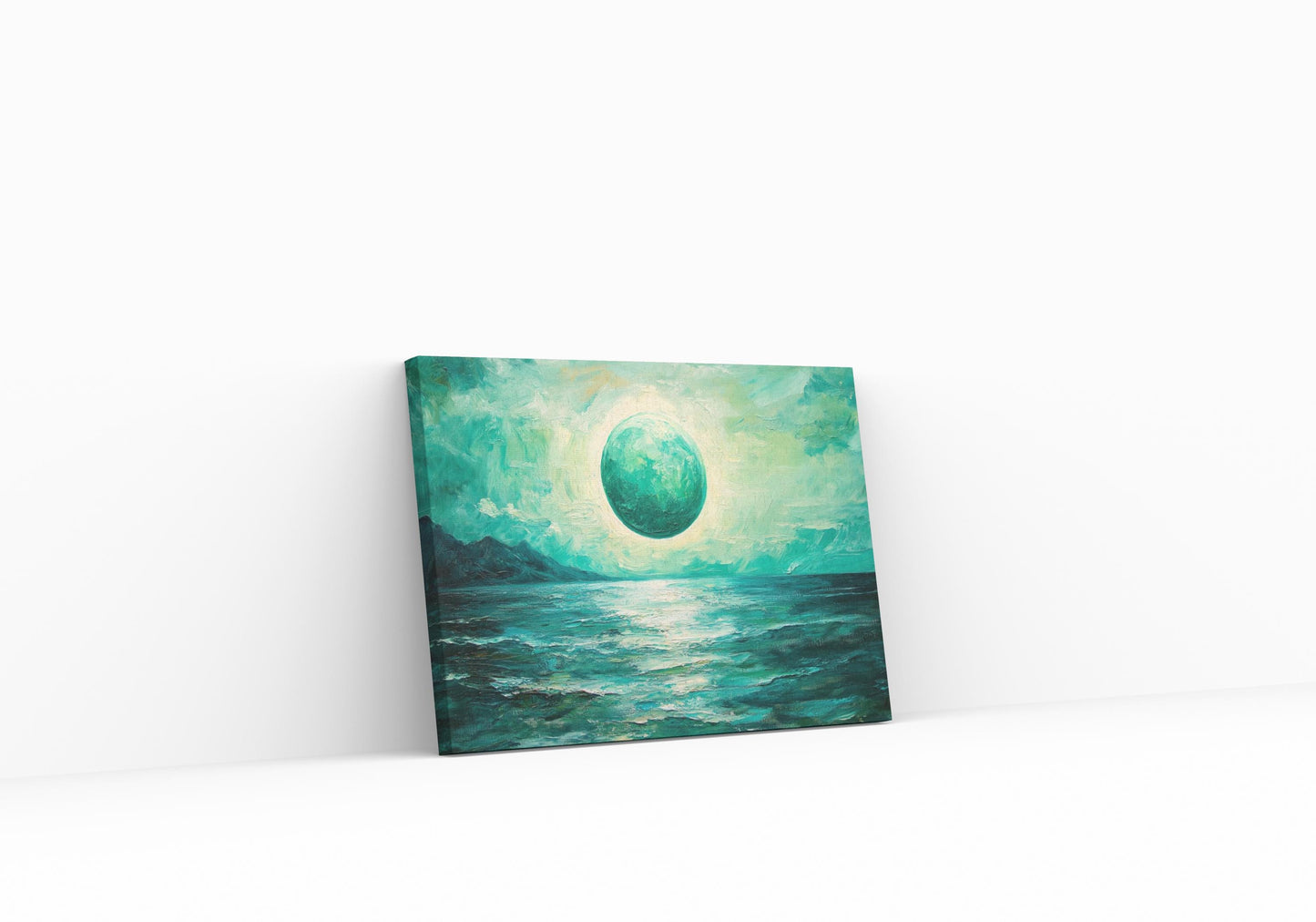 The Emerald Sea, Canvas Print Inspired by Tress, Cosmere Wall Art, Bookish Home Decor, Fantasy Art, Matte Canvas