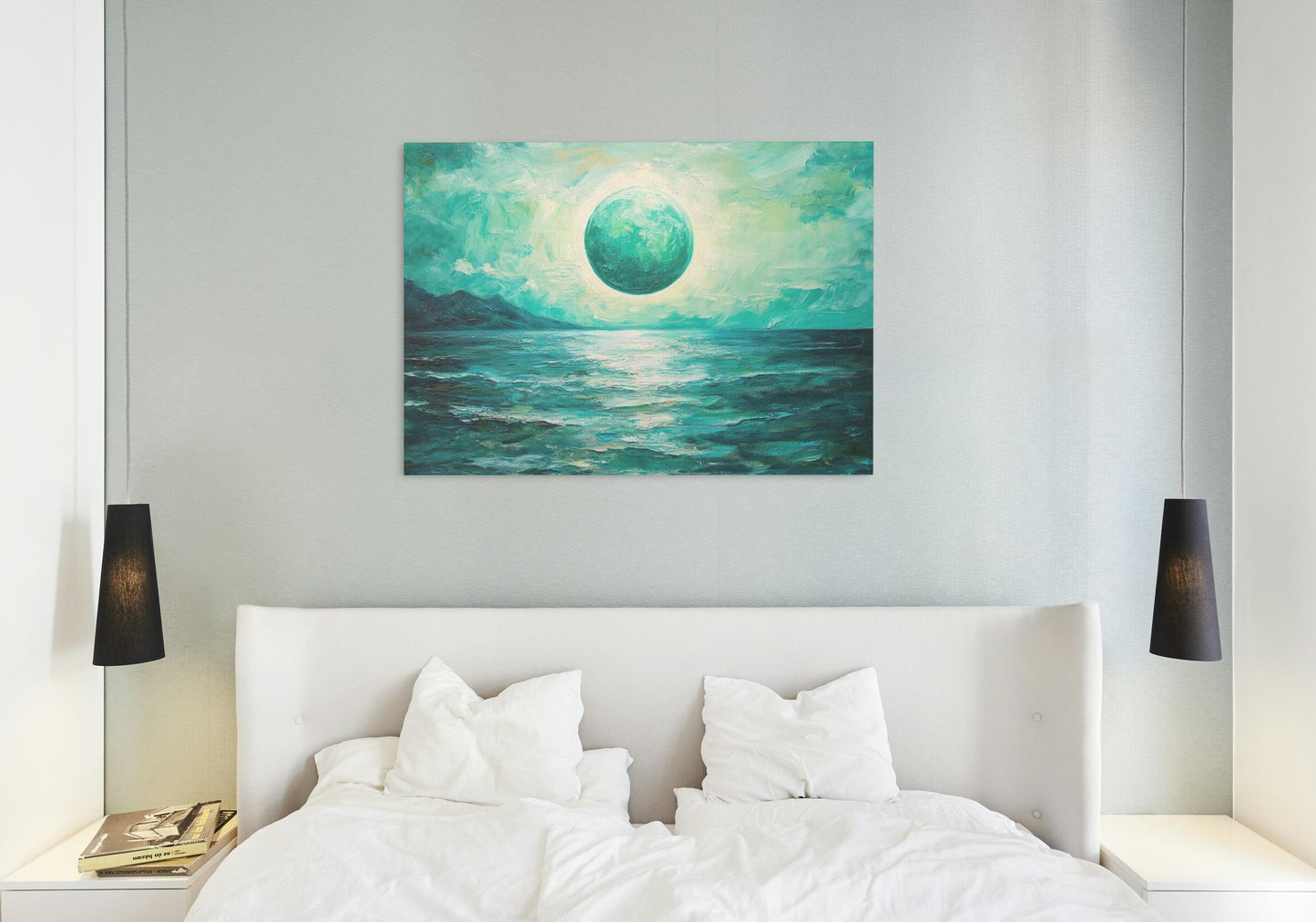 The Emerald Sea, Canvas Print Inspired by Tress, Cosmere Wall Art, Bookish Home Decor, Fantasy Art, Matte Canvas