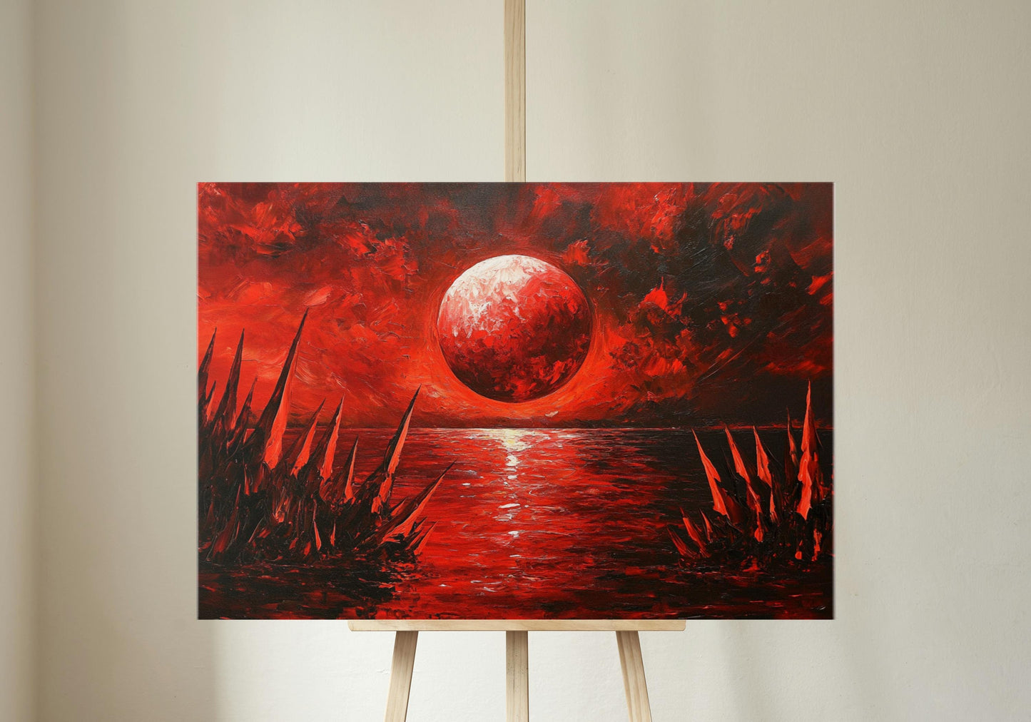 The Crimson Sea, Canvas Print Inspired by Tress, Cosmere Wall Art, Bookish Home Decor, Fantasy Art, Matte Canvas