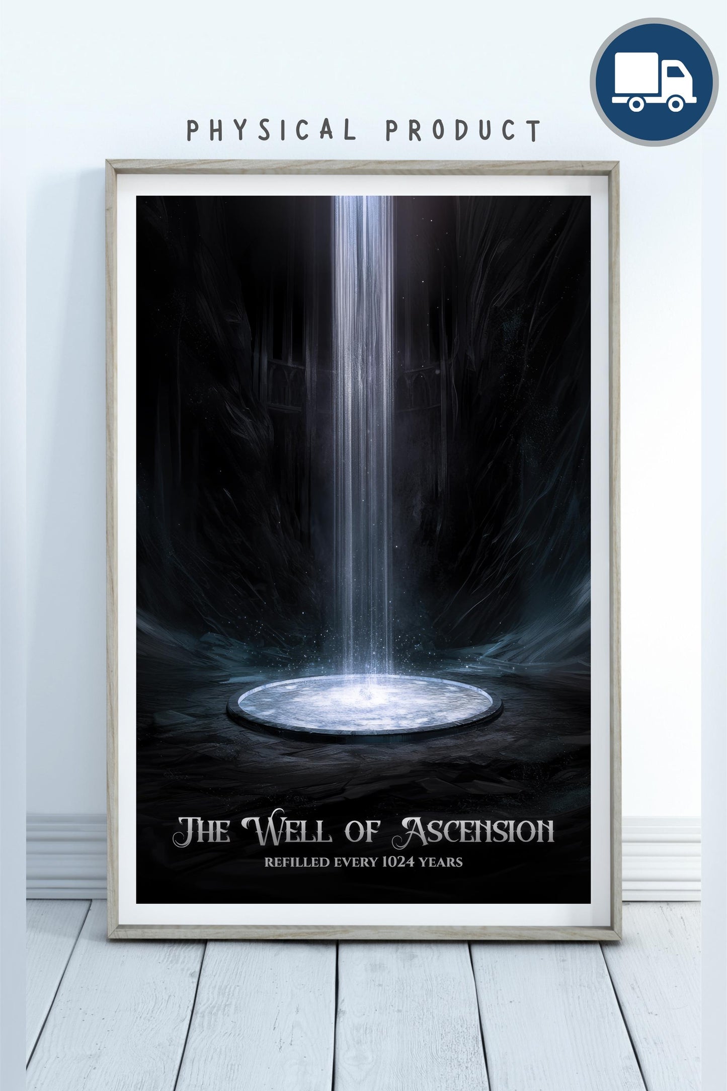 The Well of Ascension, Mistborn Wall Art, Home Decor, Book Lover Gift, Fantasy Art Print, Physical Vertical Poster