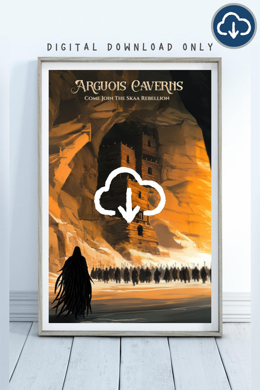 The Arguois Caverns Poster, Support the Skaa Rebellion, Mistborn Matte Poster, Cosmere Print Wall Art, Home Decor, Digital Download