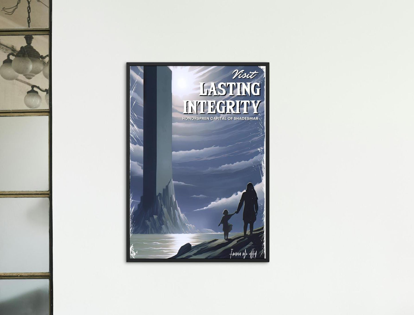 Lasting Integrity Travel Poster, Honorspren Capital of Shadesmar, Brandon Sanderson's Stormlight Archive / Cosmere, physical poster