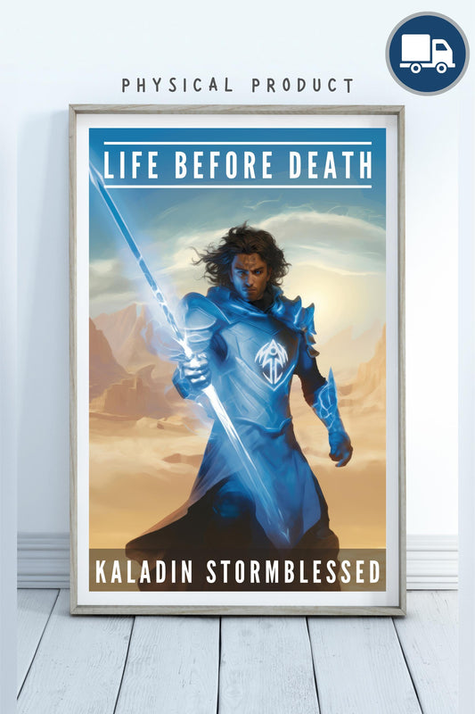 Kaladin Stormblessed Poster, Bridge Four Glyph, Kholinar, Brandon Sanderson's Stormlight Archive / Cosmere, physical poster, various sizes