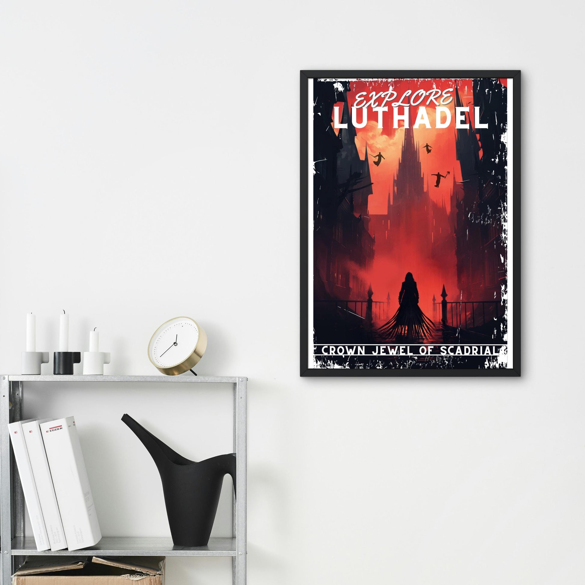 Luthadel Travel Poster, Scadrial, Brandon Sanderson's Mistborn book series, Cosmere, physical poster, various sizes