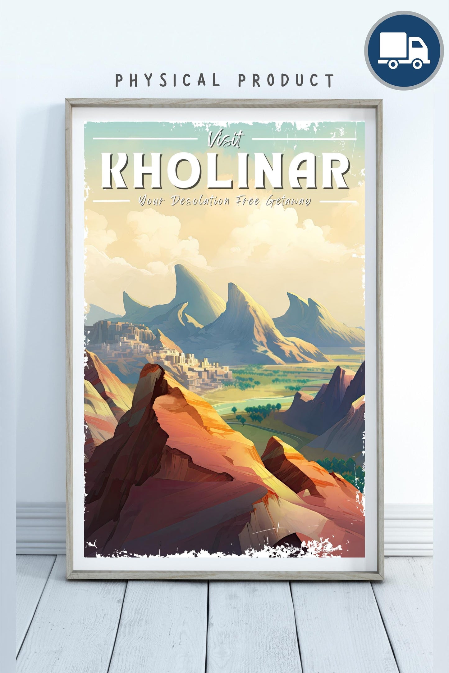 Kholinar Travel Poster, Ancient Dawncity, Alethi Captial, Brandon Sanderson's Stormlight Archive / Cosmere, physical poster, various sizes