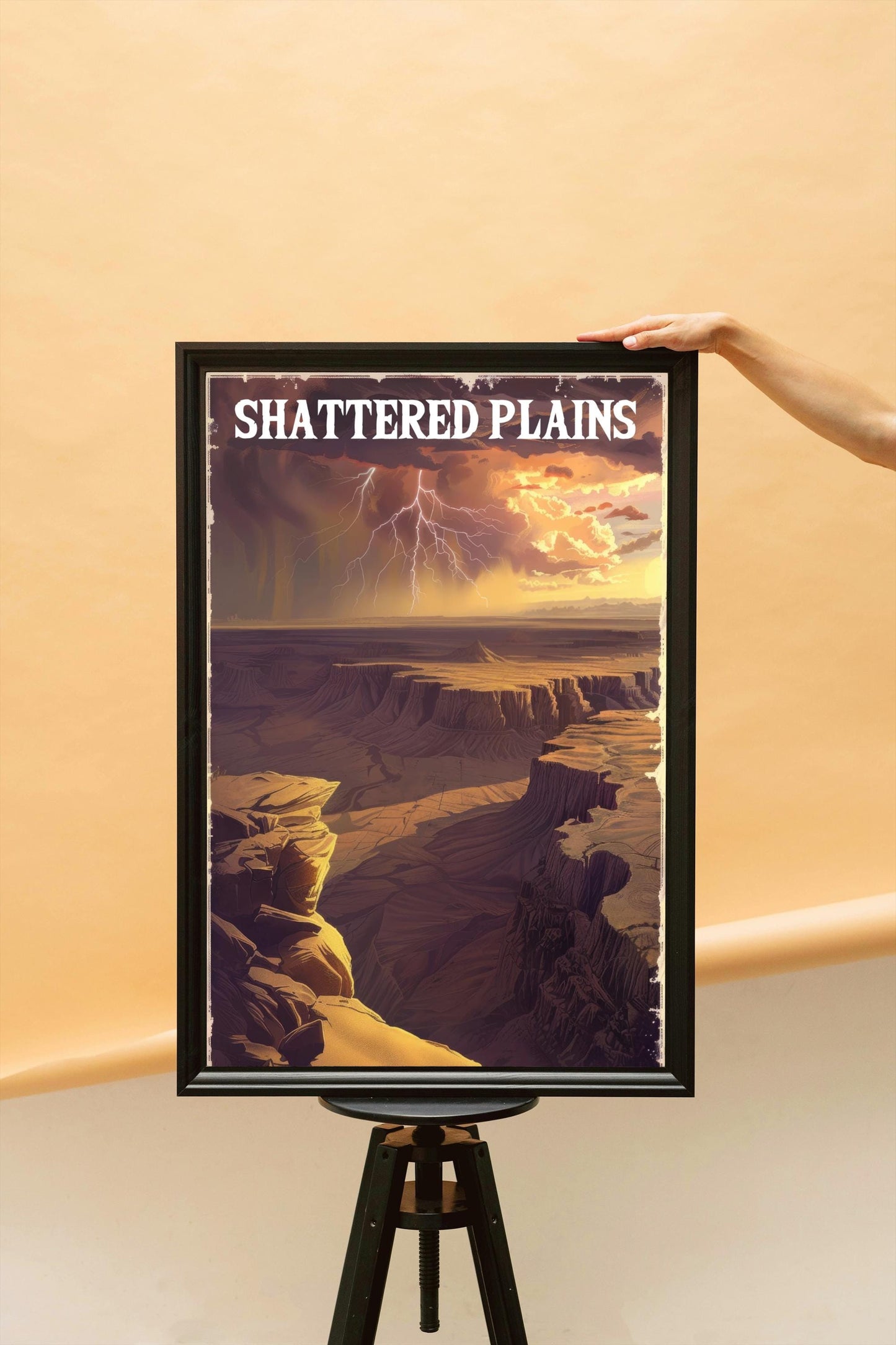 Shattered Plains Poster, Brandon Sanderson's Stormlight Archive / Cosmere, Plateau and Highstorm, Digital Download