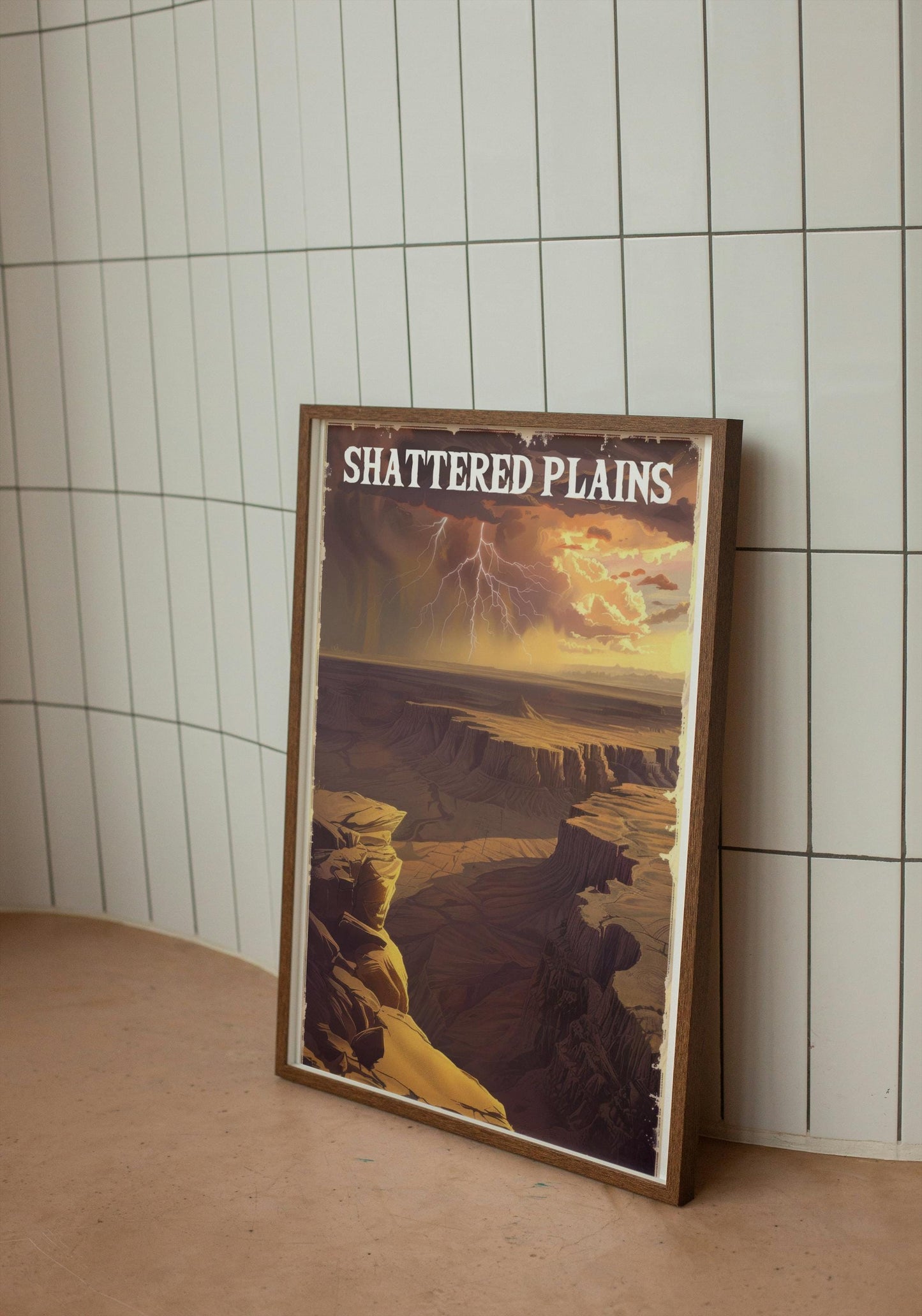 Shattered Plains Poster, Brandon Sanderson's Stormlight Archive / Cosmere, Plateau and Highstorm, Digital Download