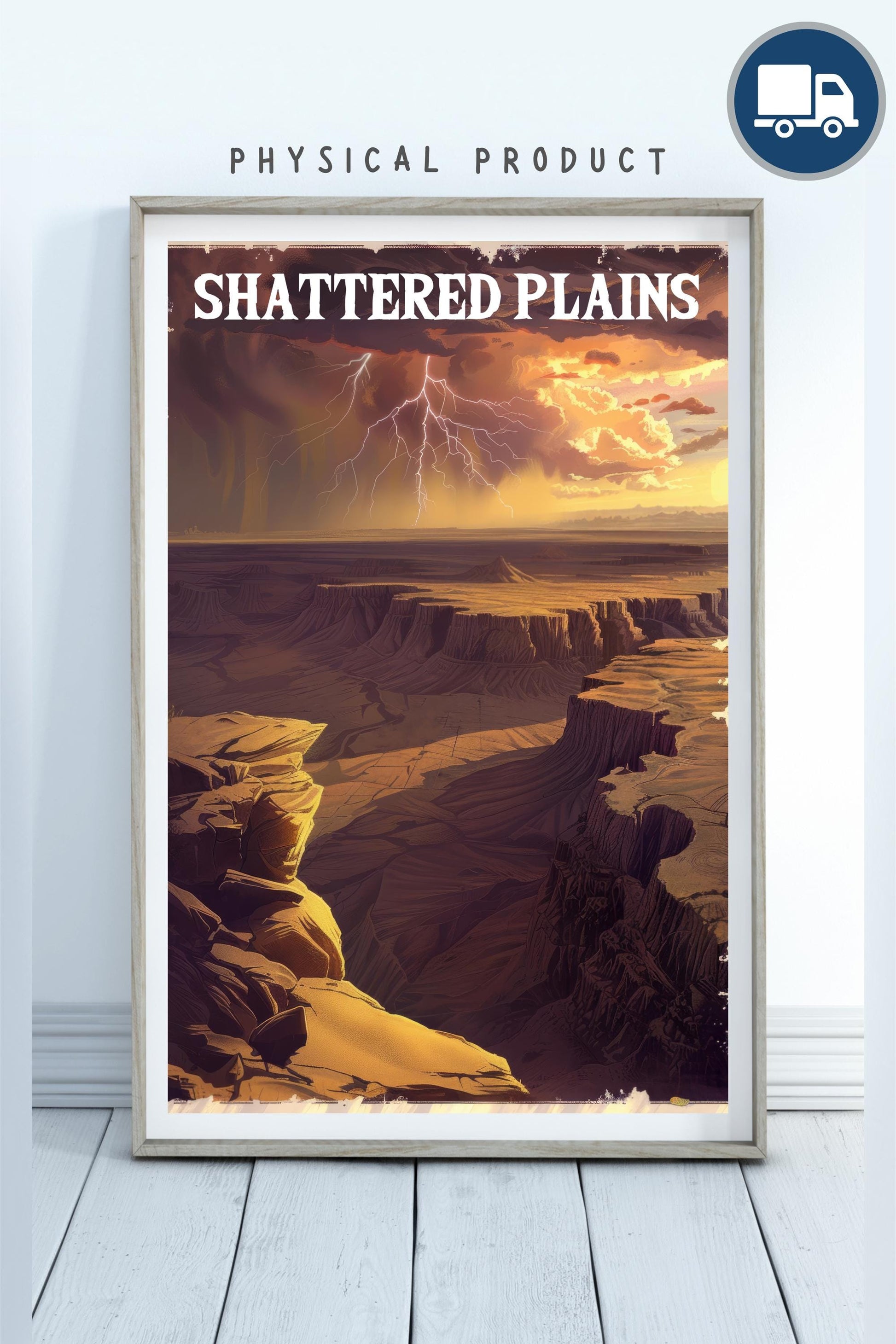 Shattered Plains Poster, Brandon Sanderson's Stormlight Archive / Cosmere, physical poster, various sizes