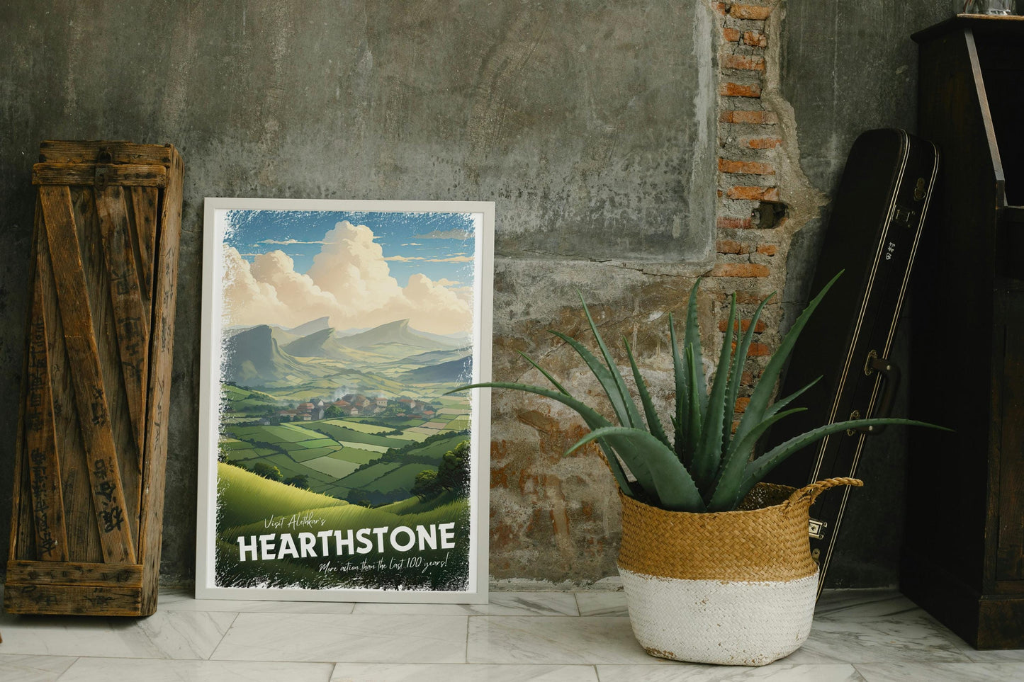 Hearthstone Travel Poster, Brandon Sanderson's Stormlight Archive / Cosmere, Kaladin's Home, physical poster, various sizes