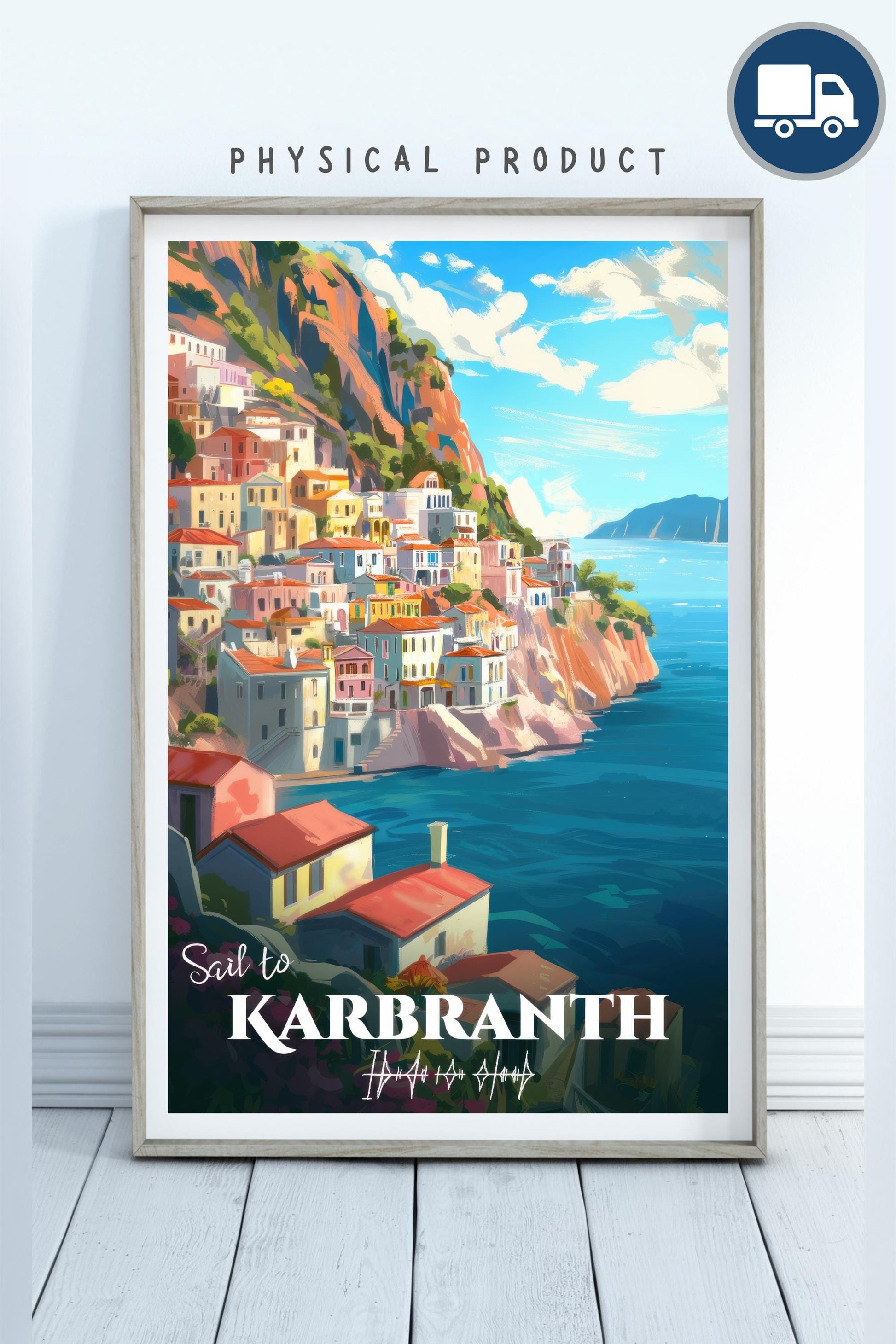 Sail to Karbranth Travel Poster, City of Bells, Fantasy Fanart, Roshar, Brandon Sanderson's Stormlight Archive / Cosmere, physical poster