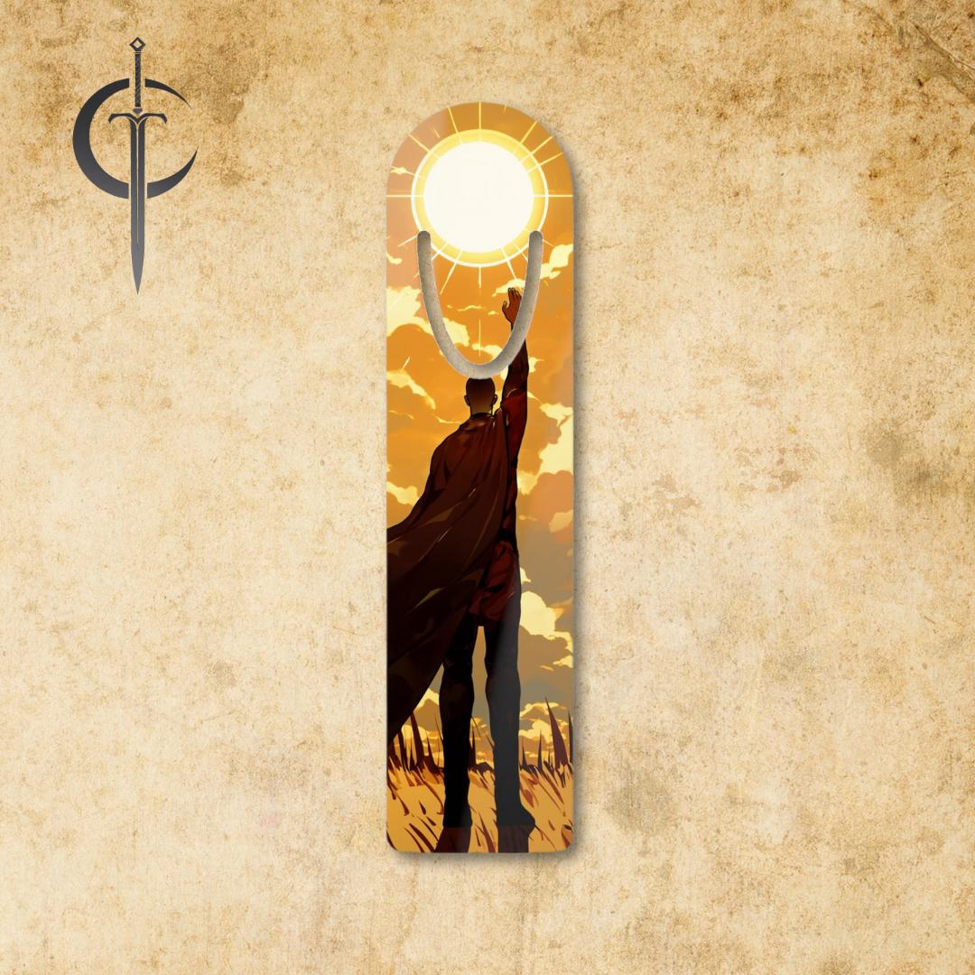 The Sunlit Man Bookmark, Inspired by Brandon Sanderson, Art Collection, Sun Sword, Metal Bookmark, Cosmere Inspired Fan Art