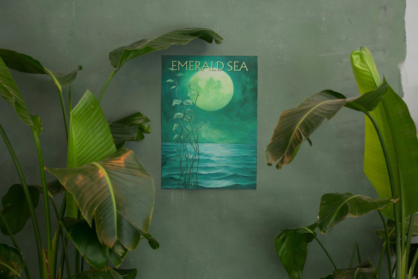 The Emerald Sea, Fantasy Fanart, Inspired by Brandon Sanderson's book Tress of the Emerald Sea / Cosmere, physical poster