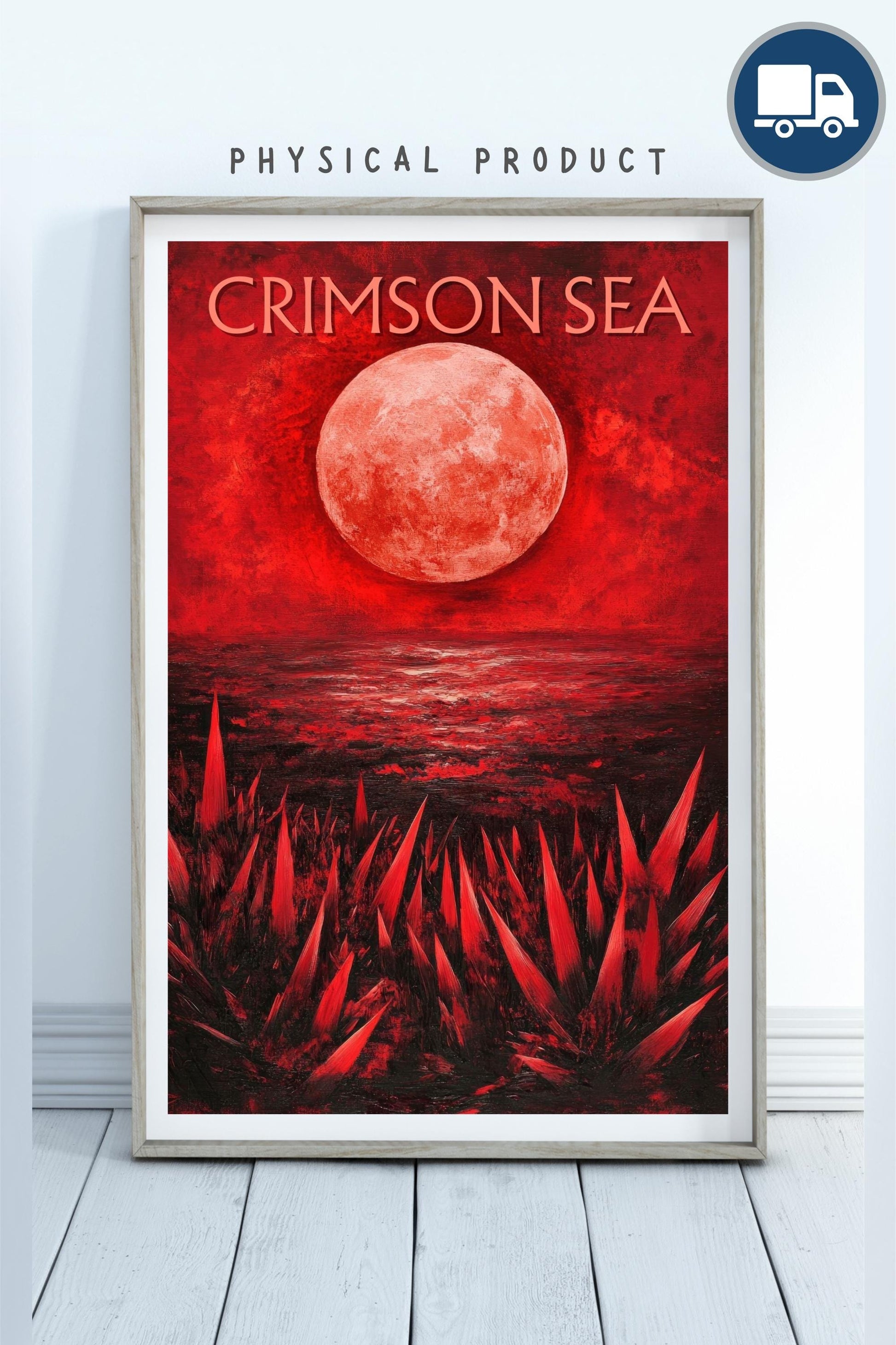 The Crimson Sea Poster, Inspired by Brandon Sanderson's Book Tress of The Emerald Sea / Cosmere, physical poster