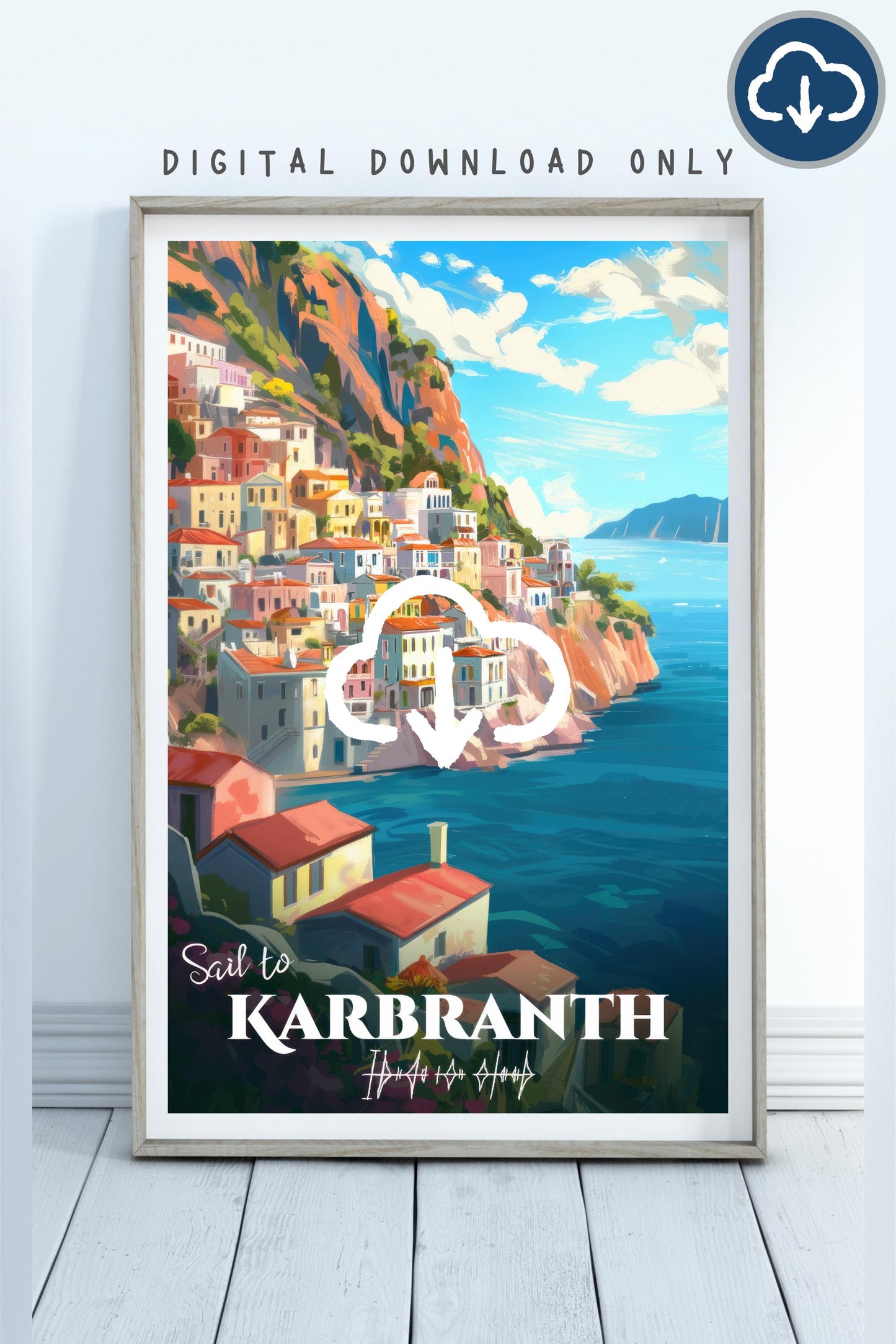 Sail to Karbranth Travel Poster, City of Bells, Fantasy Fanart, Roshar, Brandon Sanderson's Stormlight Archive / Cosmere, Digital Download