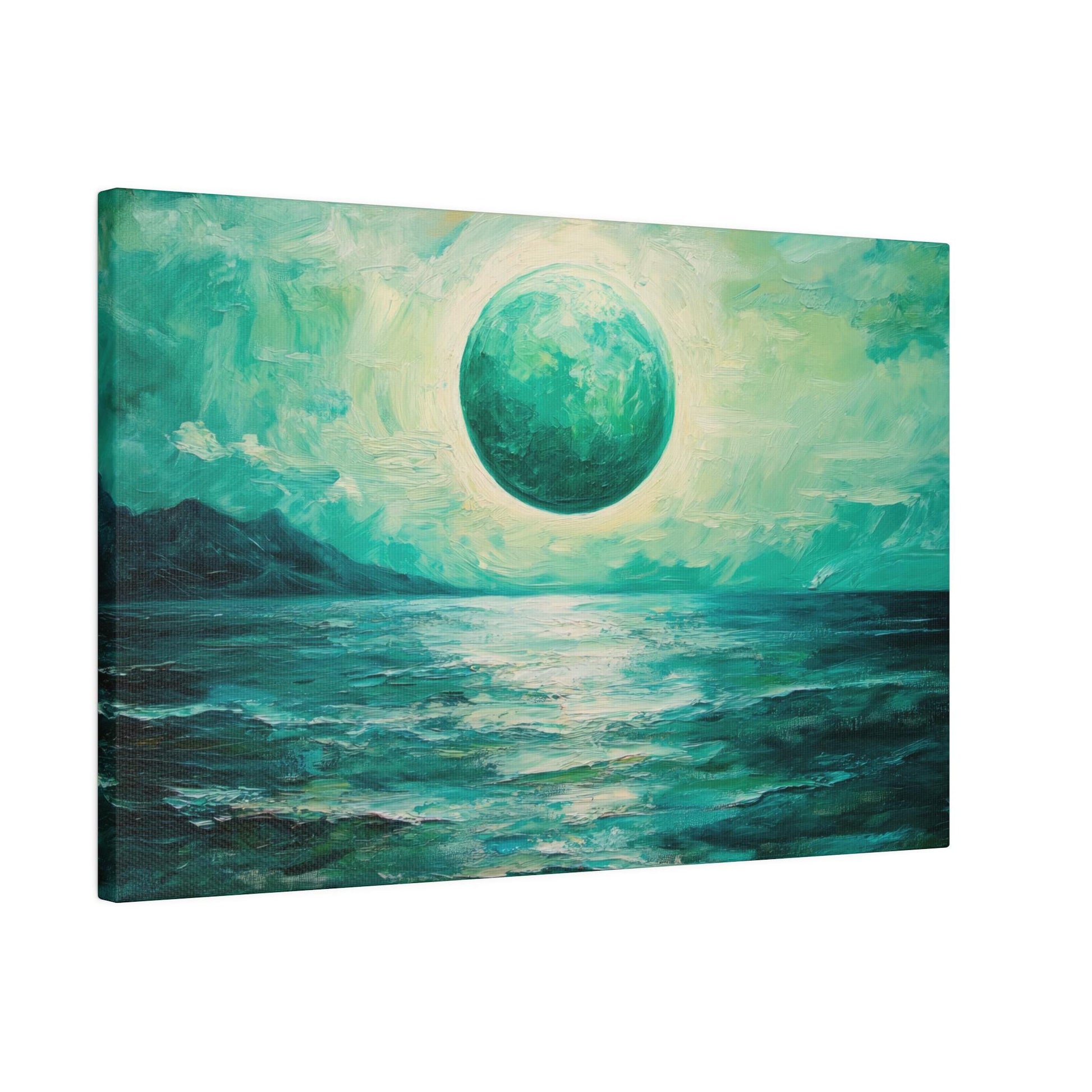 The Emerald Sea, Canvas Print Inspired by Tress, Cosmere Wall Art, Bookish Home Decor, Fantasy Art, Matte Canvas