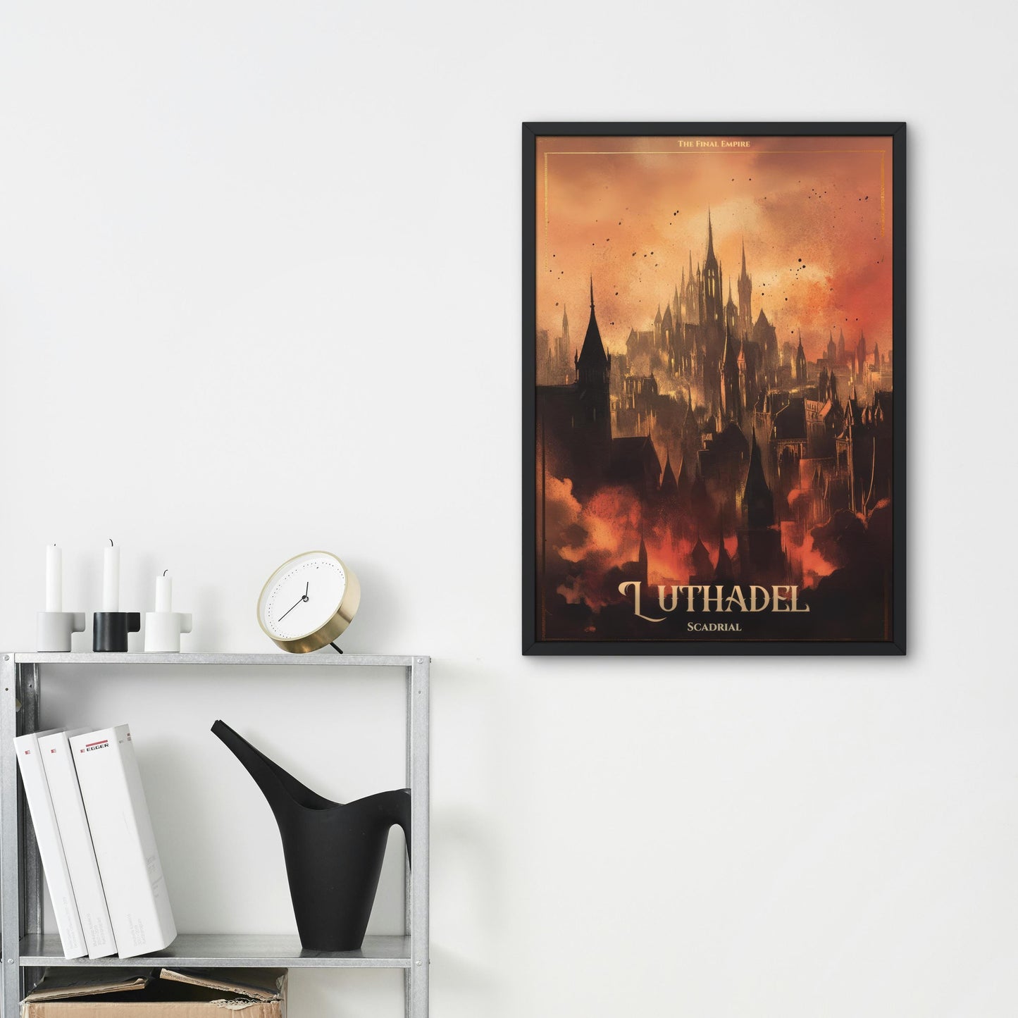 Luthadel Victorian City Landscape Wall Art Print, The Final Empire Decor, Matte Poster, Poster Print, Physical Vertical Poster