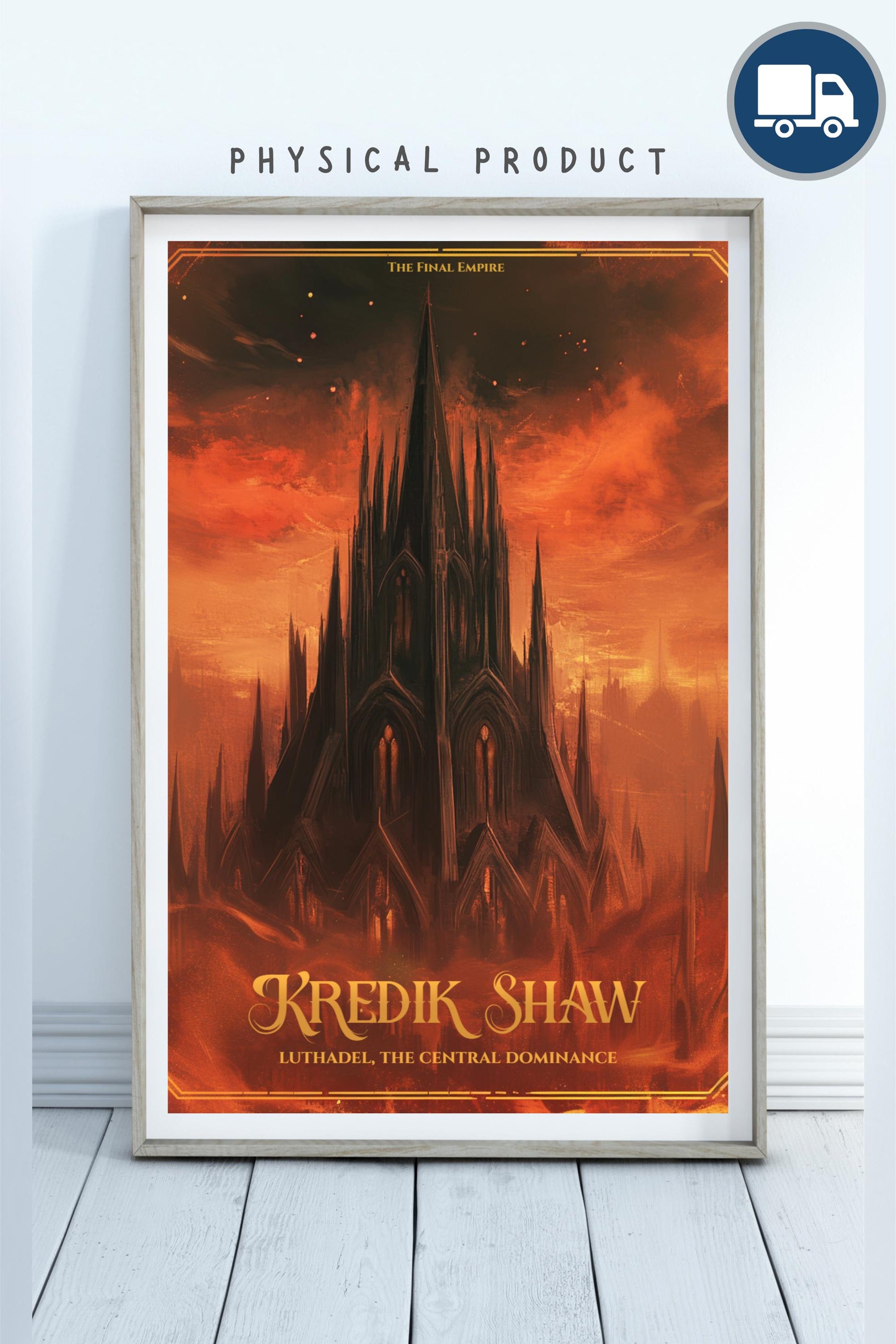 Kredik Shaw, Luthadel Central Dominance, Final Empire Art Print, Mistborn Matte Wall Decor, Gift for Bookworm, Physical Vertical Poster