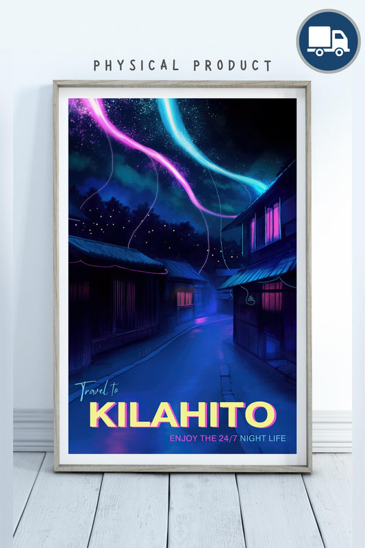 Kilahito Travel Poster, Yumi and the Nightmare Painter Print, Matte Vertical Posters, Neon Wall Art, Inspired by Brandon Sanderson