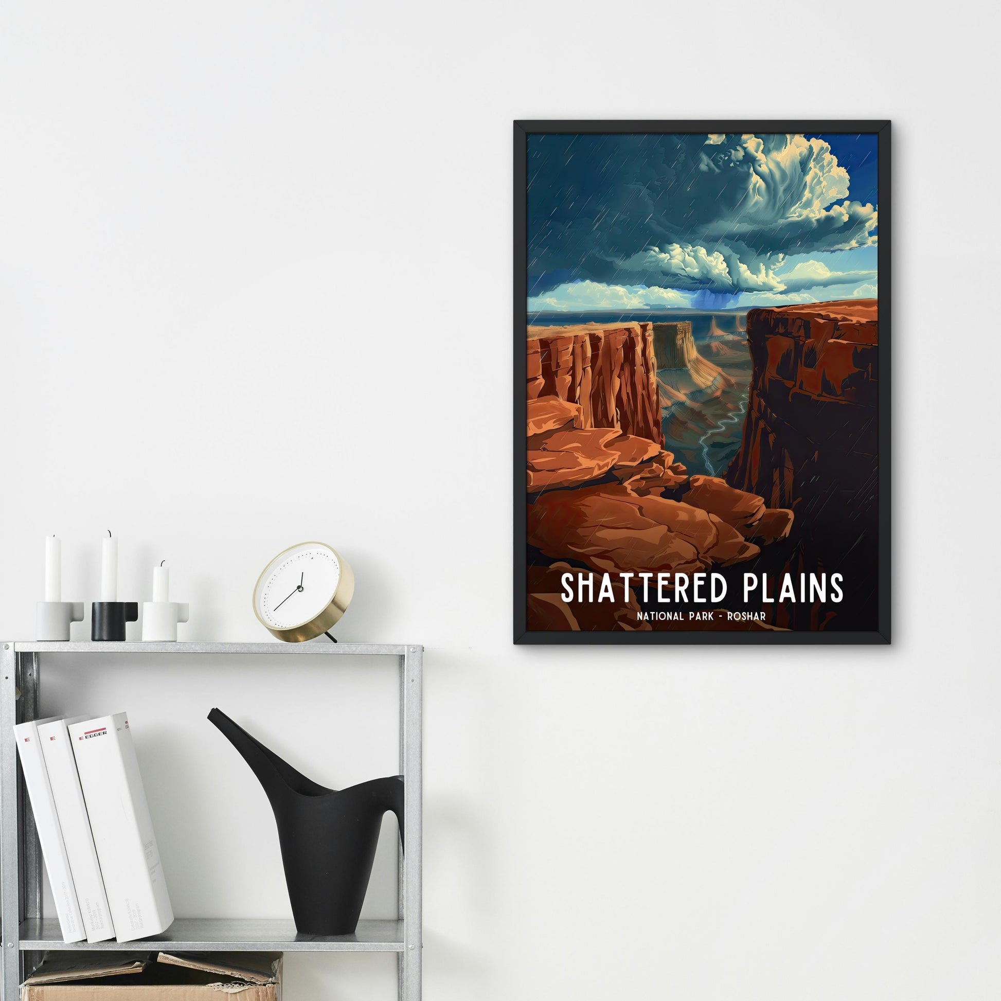 Shattered Plains National Park Poster, Printable Wall Art, Home Decor, Nature Landscape, Gift for Cosmere Fan, Digital Download