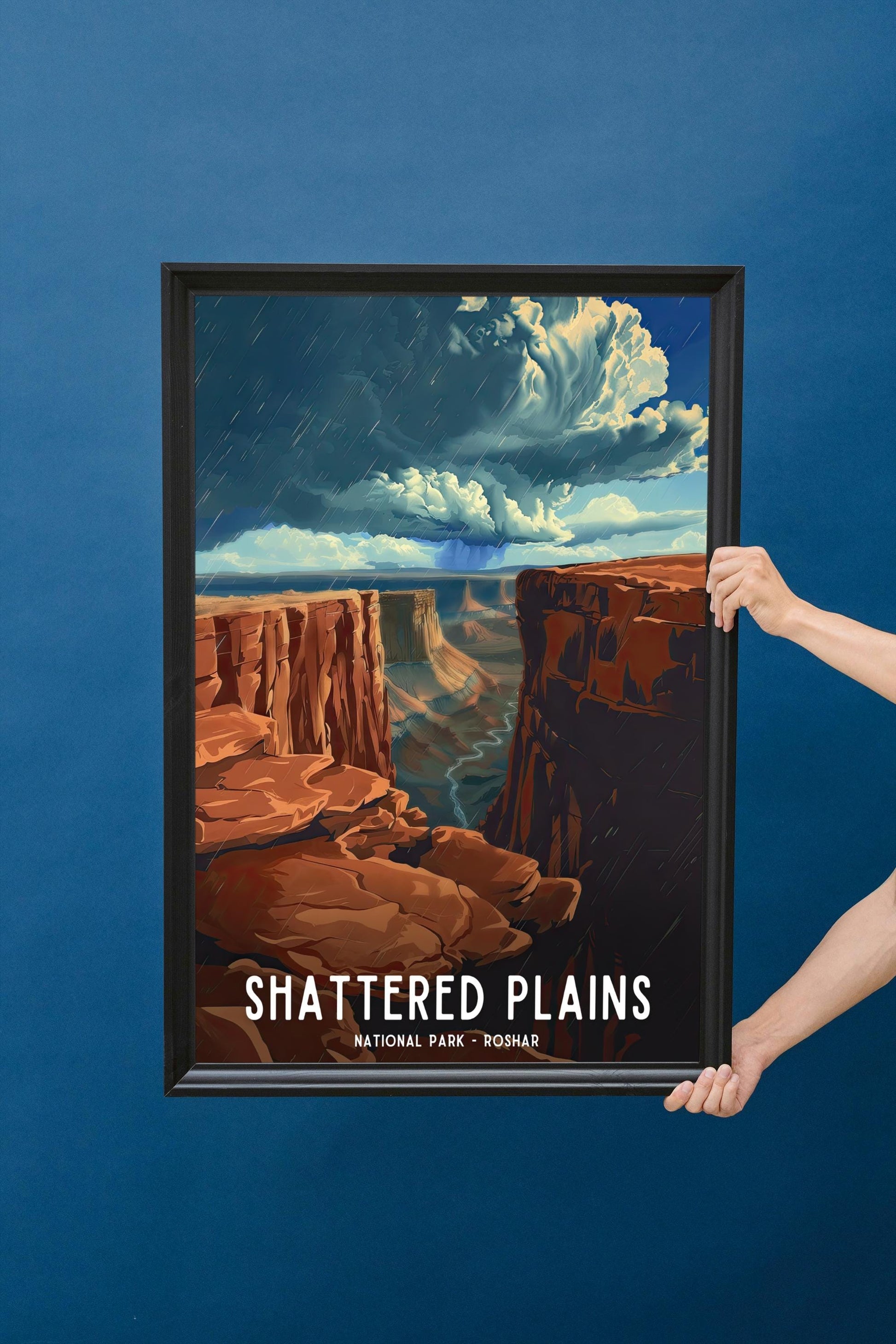 Shattered Plains National Park Poster, Printable Wall Art, Home Decor, Nature Landscape, Gift for Cosmere Fan, Digital Download