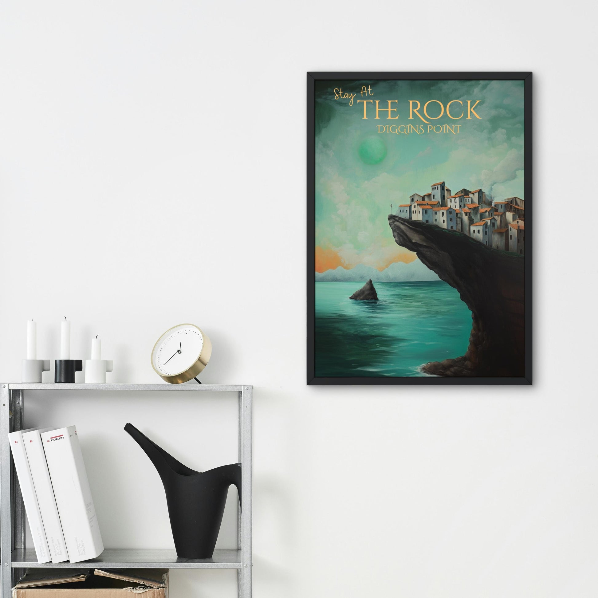 Vertical Posters, The Rock Travel Poster, Matte Finish, Brandon Sanderson Diggins Point Art Print, Home Decor, Wall Art, Digital Download