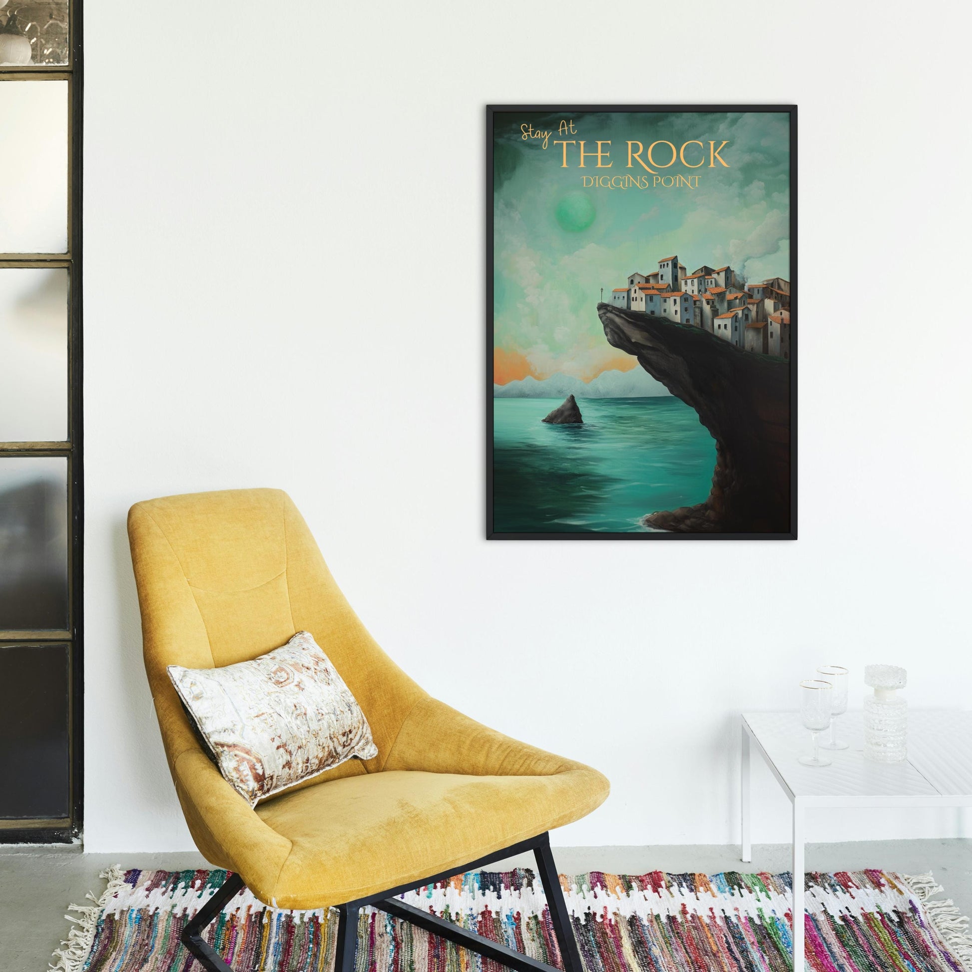 Vertical Posters, The Rock Travel Poster, Matte Finish, Brandon Sanderson Diggins Point Art Print, Home Decor, Wall Art, Unique Gift Idea