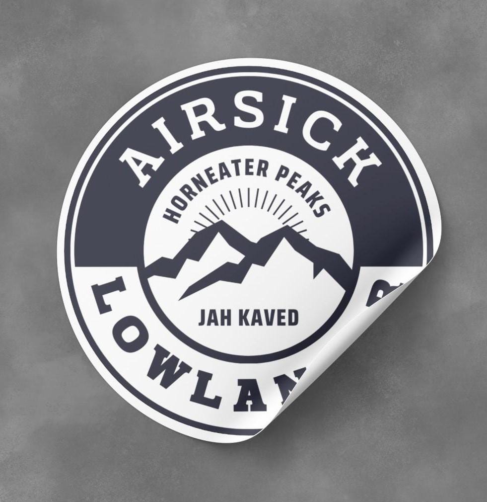 Airsick lowlander Sticker - Vorin Peoples of Jah Keved and Alethkar, Funny Unkalaki insult, Alethi culture design