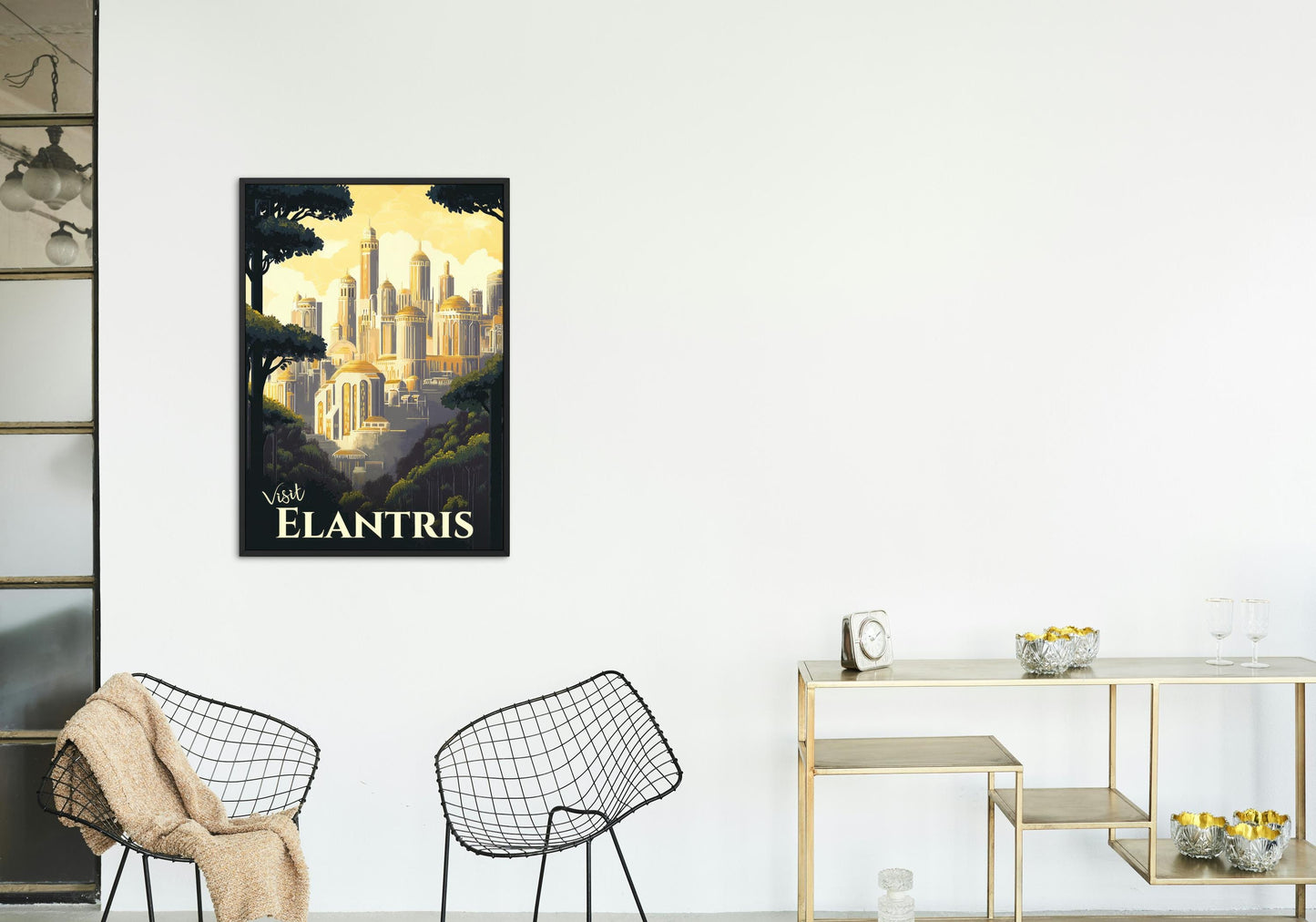 Elantris Travel Poster - City of Elantris, Arelon Opelon Sel, Cosmere Print, Wall Art, Fantasy Gift, Inspired by Brandon Sanderson, Download