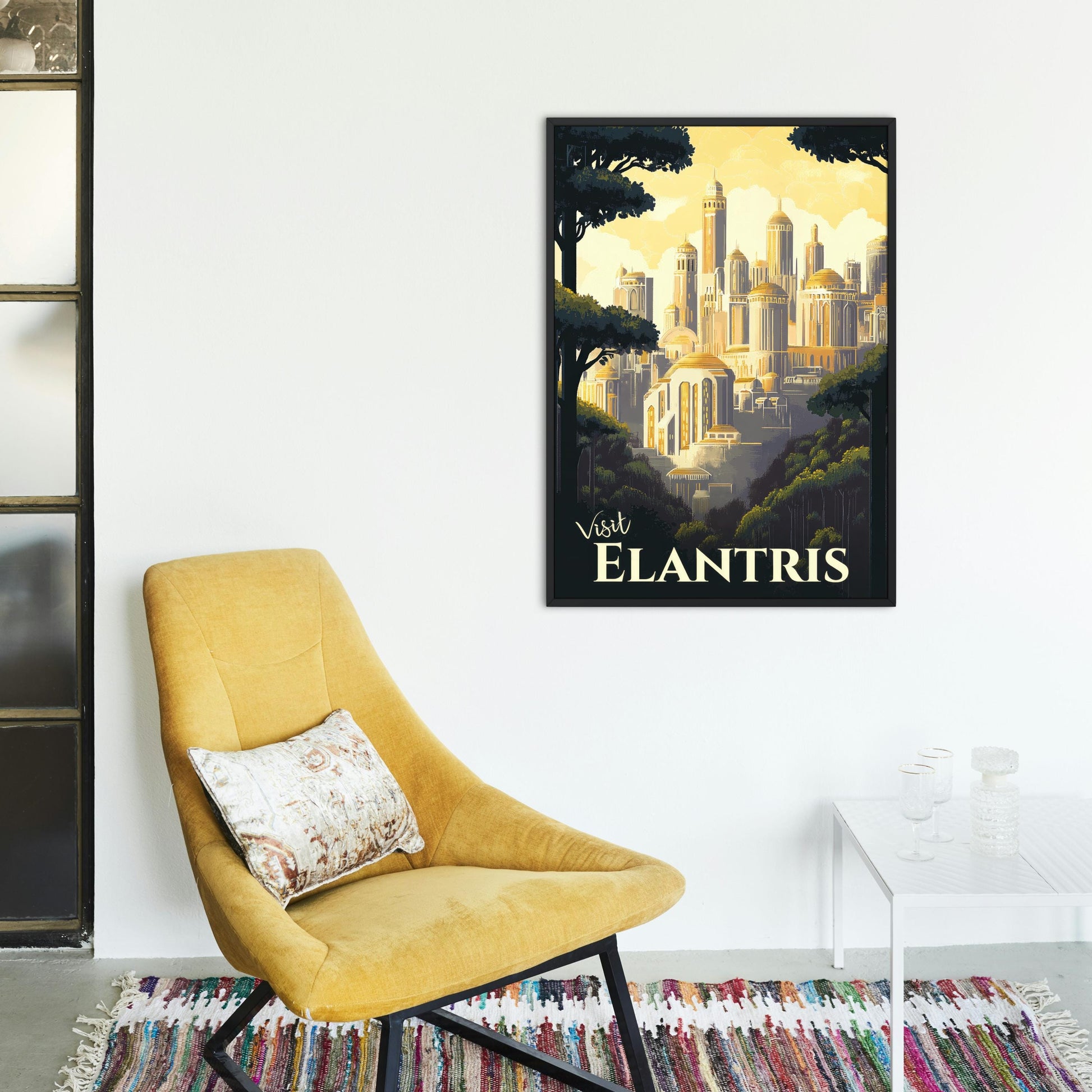 Elantris Travel Poster - City of Elantris, Arelon Opelon Sel, Cosmere Print, Wall Art, Fantasy Gift, Inspired by Brandon Sanderson, Download