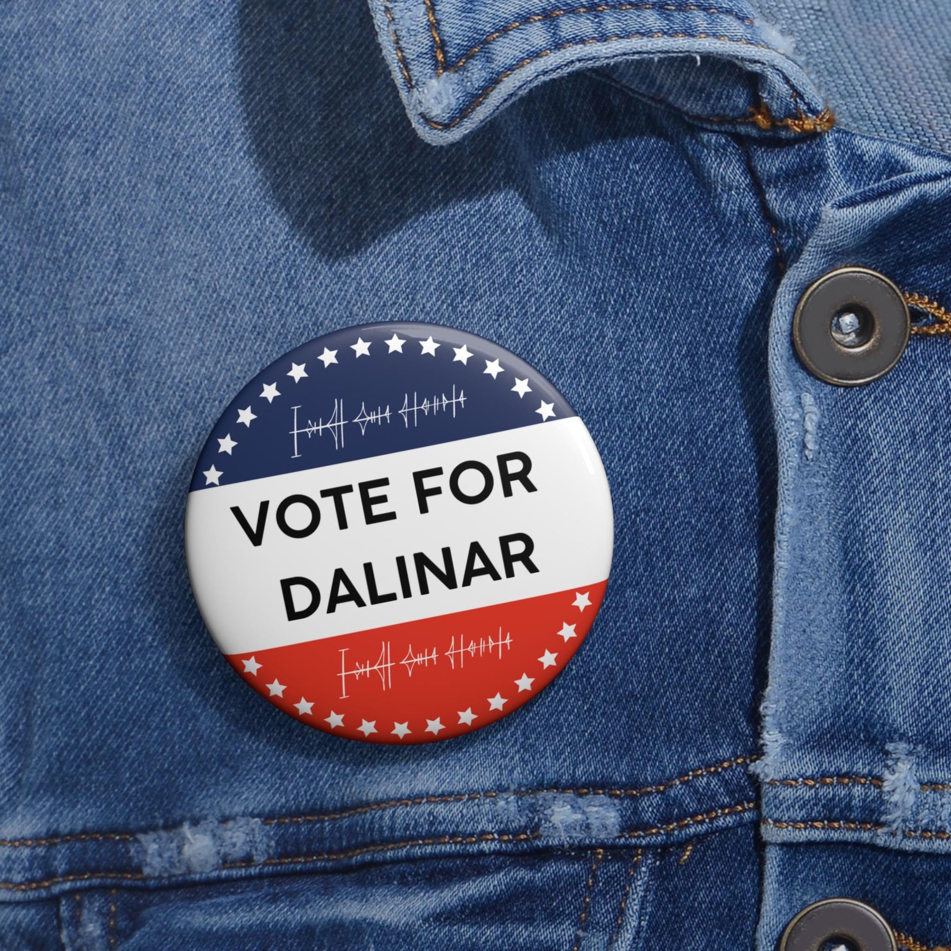 Vote for Dalinar Election Pin Button, Customizable, Political Pinback Badge, Stormlight Archive Fan Gift, Campaign Pin, Cosmere Pin