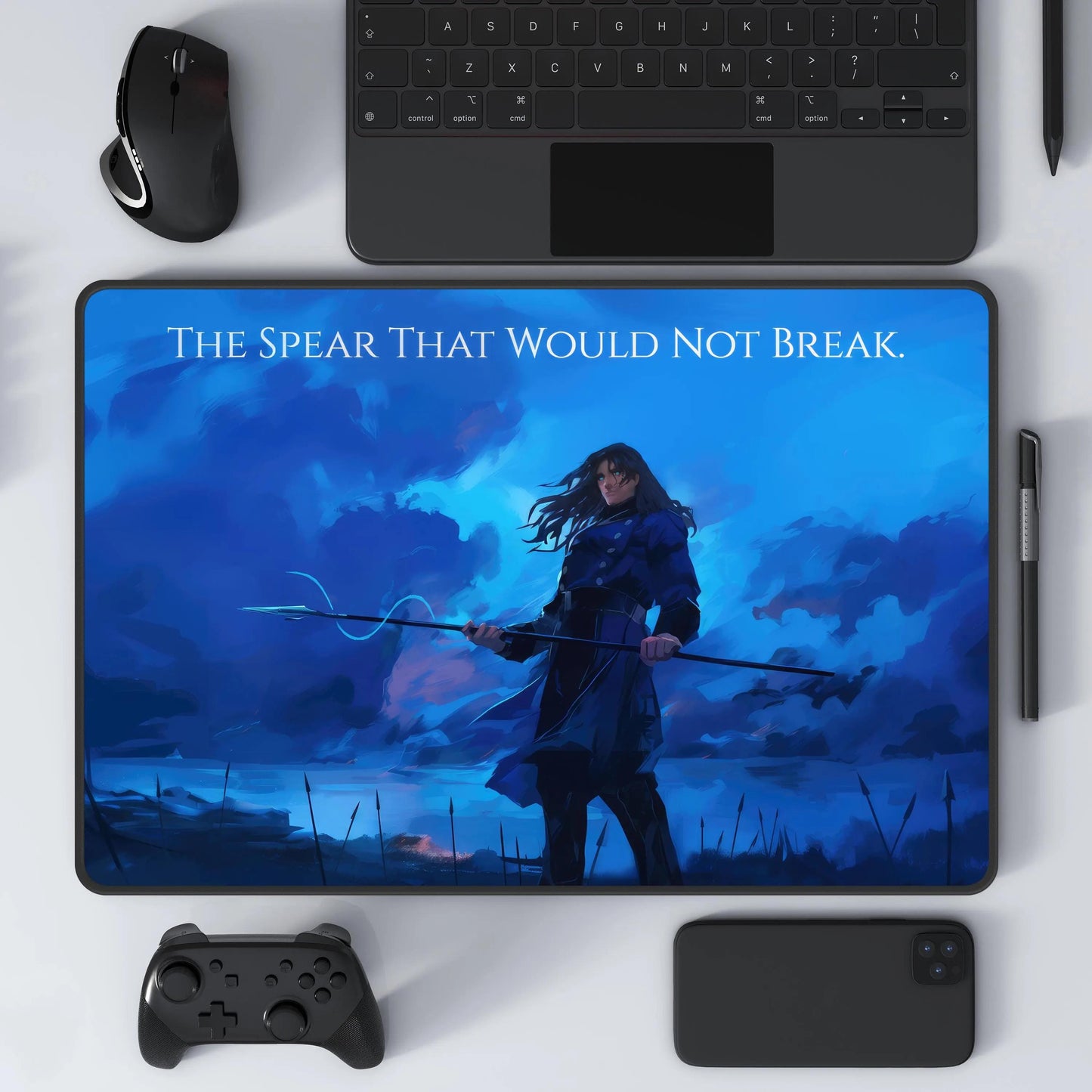 The Spear that Would Not Break Deskmat, Kaladin Stormblessed Inspired Mousepad, Cosmere Accessories, Computer Desk Decor,