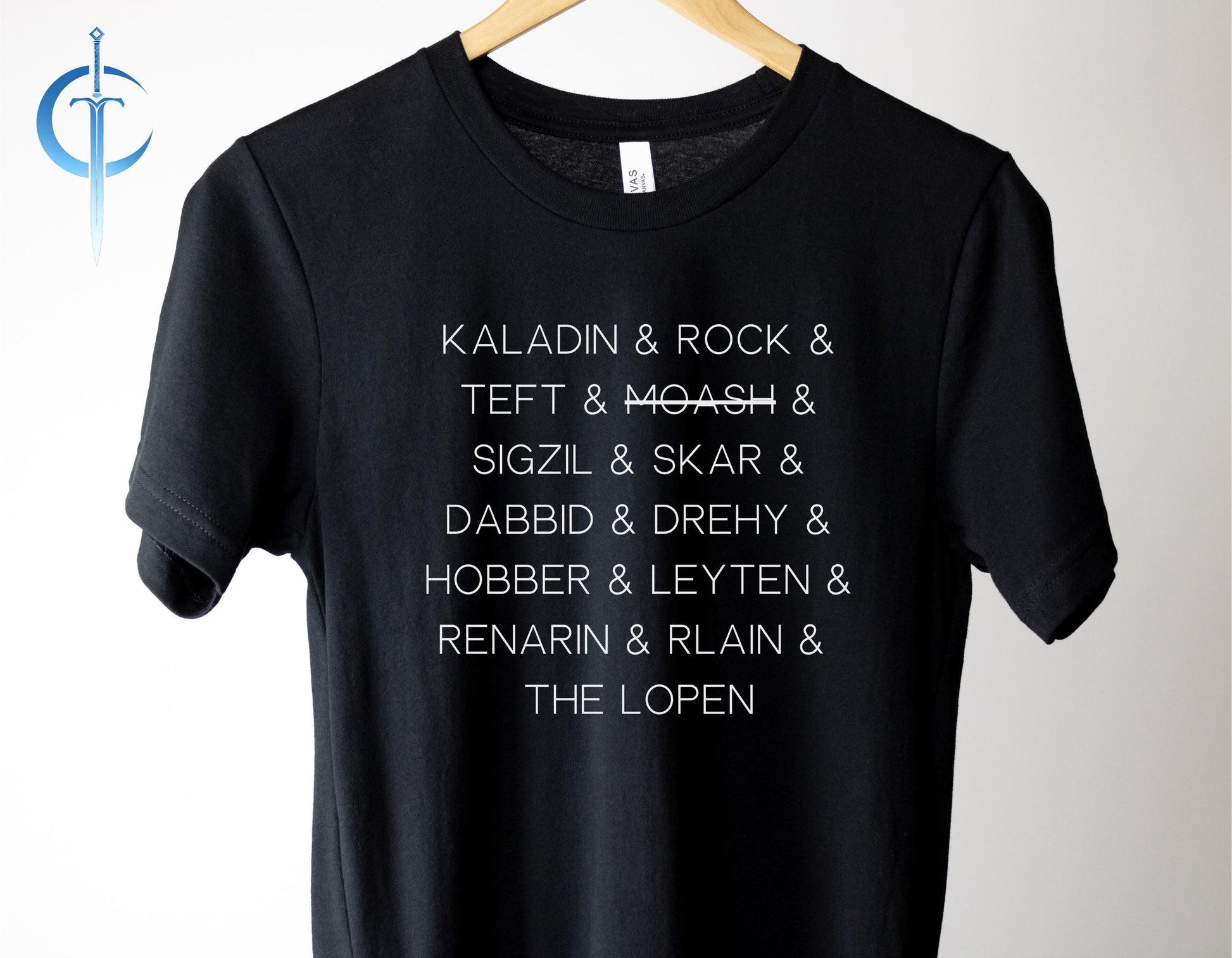 Bridge Four Names Unisex Tee, Stormlight Archive, Kaladin Teft Rock Moash, Cosmere Shirt, Fantasy Book Fan Gift, Highstorm